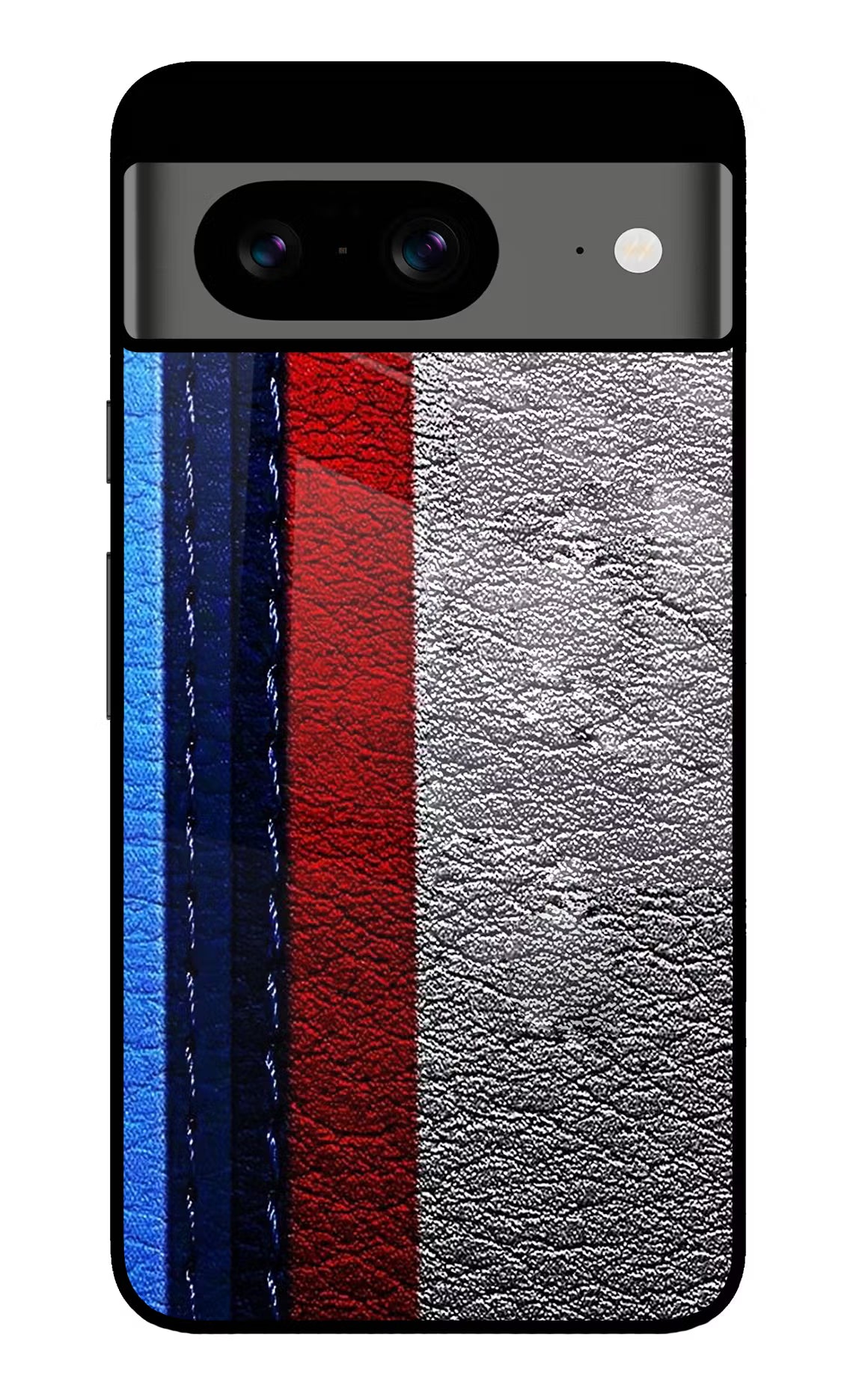 BMW Stripes Google Pixel 8 Back Cover - BMW Stripes Google Pixel 8 Glass Case Back Cover by Casekaro BMW Stripes Google Pixel 8 Glass Case Back Cover by Casekaro