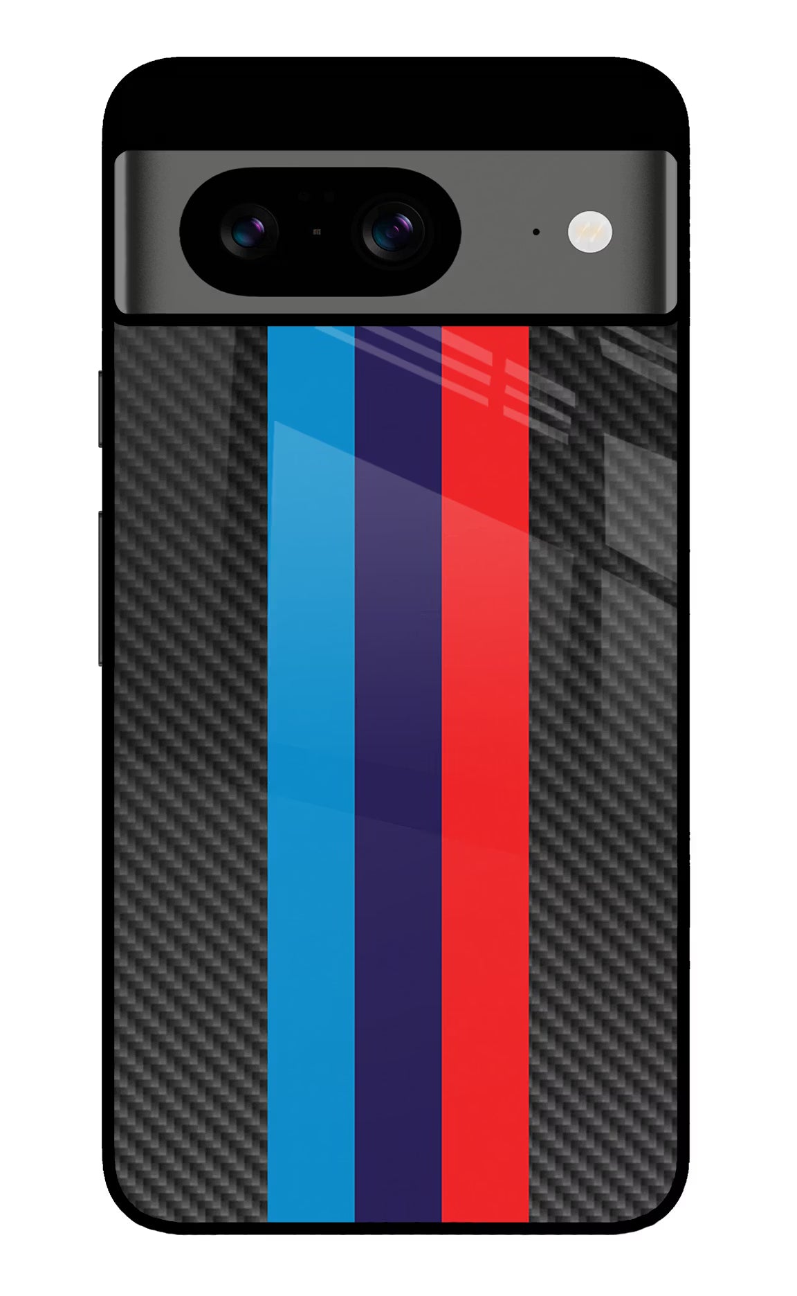 BMW Stripes Pattern Google Pixel 8 Glass Case - BMW Stripes Pattern Google Pixel 8 Glass Case BMW Stripes Pattern Google Pixel 8 Glass Case