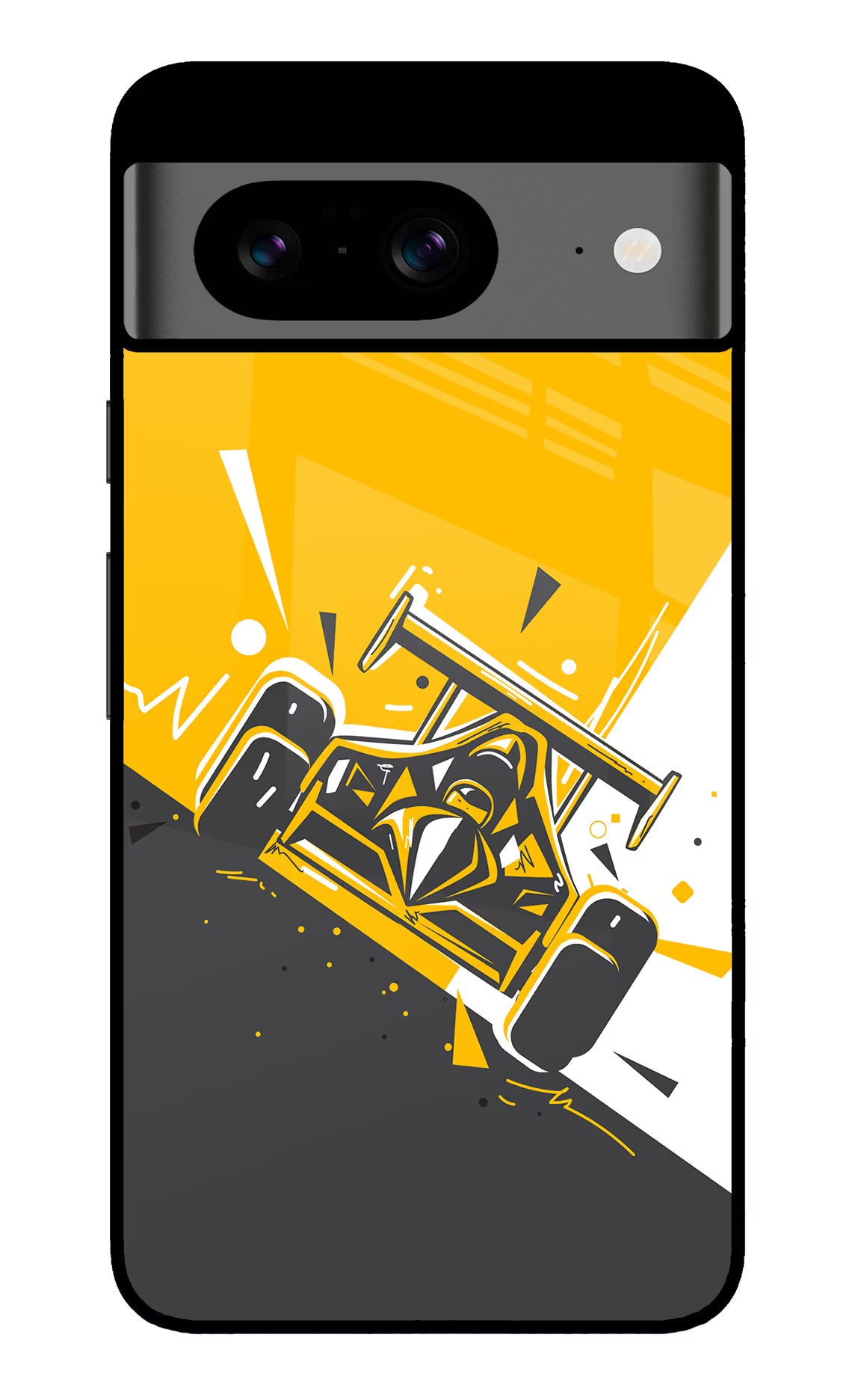 Track King Google Pixel 8 Back Cover - Track King Google Pixel 8 Glass Case Back Cover by Casekaro Track King Google Pixel 8 Glass Case Back Cover by Casekaro