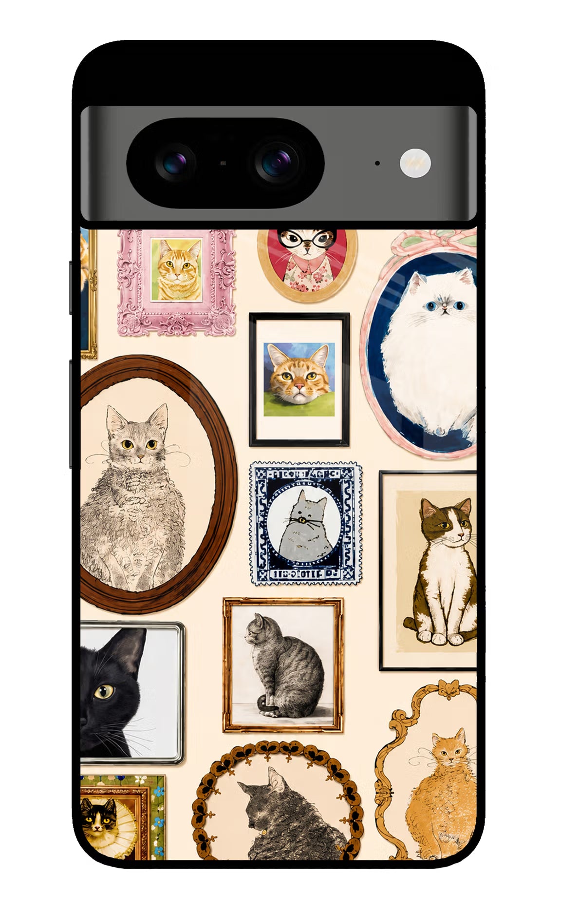 Mirror Cats Google Pixel 8 Glass Case - Mirror Cats Google Pixel 8 Glass Case Mirror Cats Google Pixel 8 Glass Case
