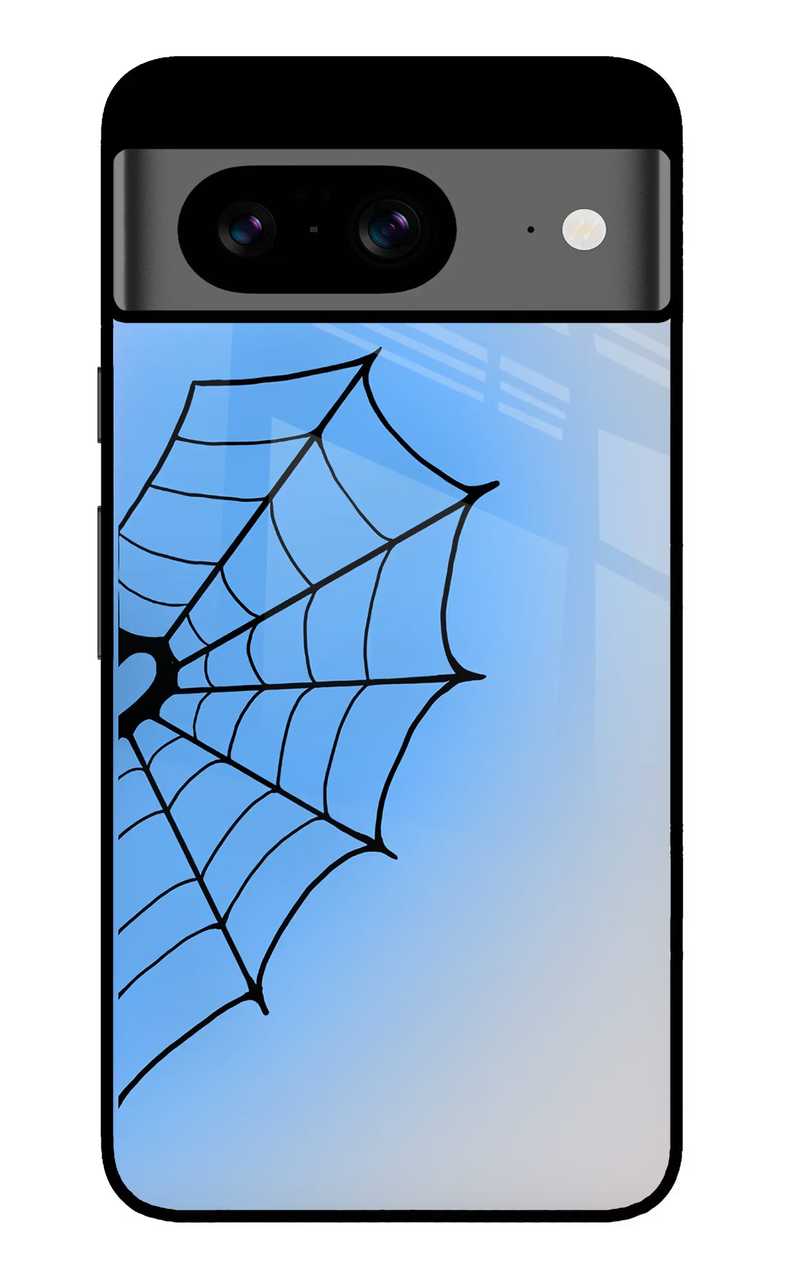 Blue Web Google Pixel 8 Glass Case - Blue Web Google Pixel 8 Glass Case Blue Web Google Pixel 8 Glass Case