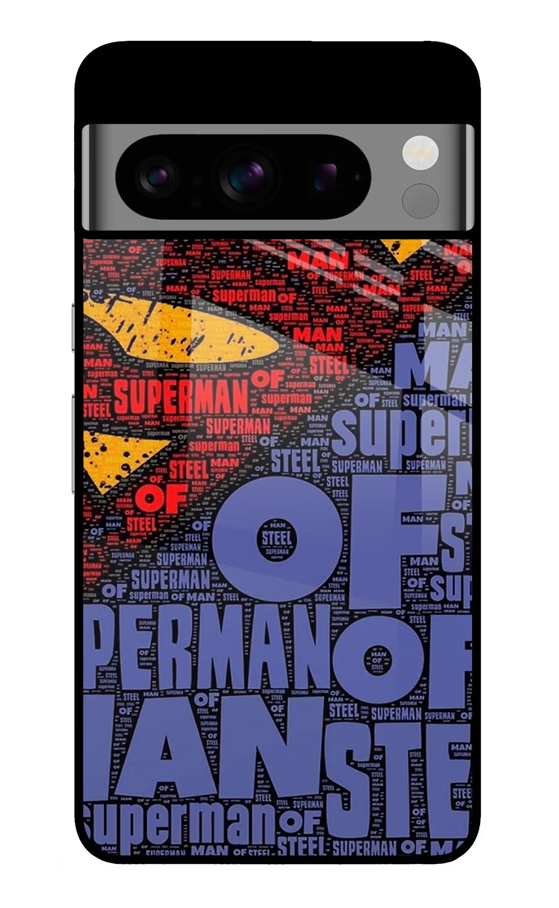 Superman Google Pixel 8 Pro Back Cover - Superman Google Pixel 8 Pro Glass Case Back Cover by Casekaro Superman Google Pixel 8 Pro Glass Case Back Cover by Casekaro
