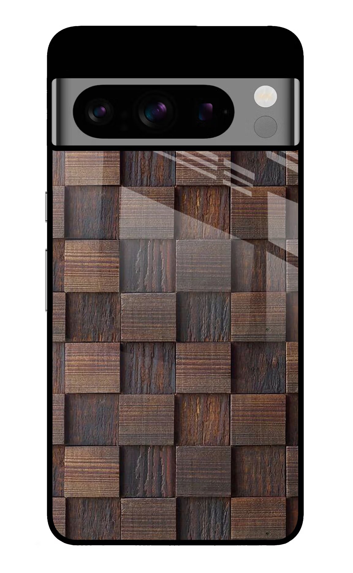 Wooden Cube Design Google Pixel 8 Pro Back Cover - Wooden Cube Design Google Pixel 8 Pro Glass Case Back Cover by Casekaro Wooden Cube Design Google Pixel 8 Pro Glass Case Back Cover by Casekaro
