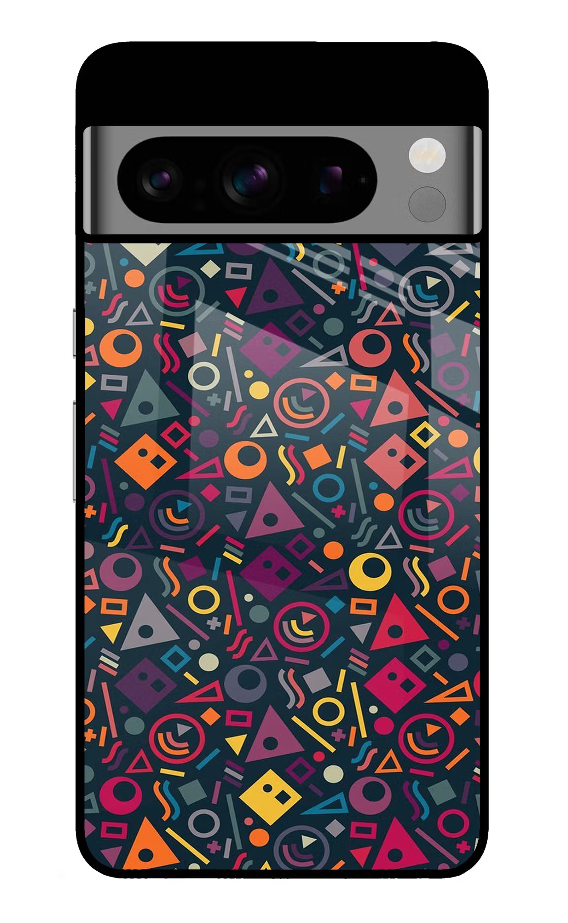 Geometric Abstract Google Pixel 8 Pro Back Cover - Geometric Abstract Google Pixel 8 Pro Glass Case Back Cover by Casekaro Geometric Abstract Google Pixel 8 Pro Glass Case Back Cover by Casekaro
