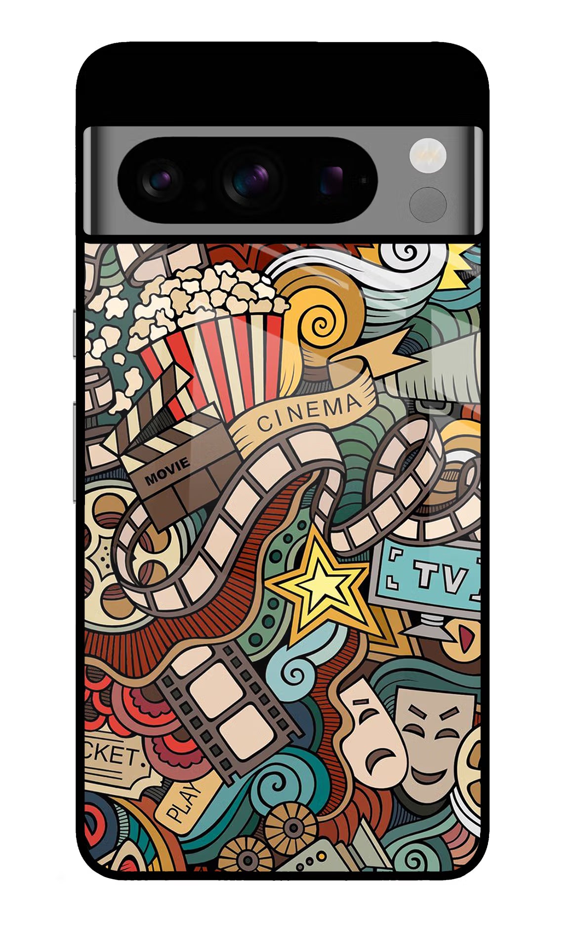 Cinema Abstract Google Pixel 8 Pro Glass Case - Cinema Abstract Google Pixel 8 Pro Glass Case Cinema Abstract Google Pixel 8 Pro Glass Case