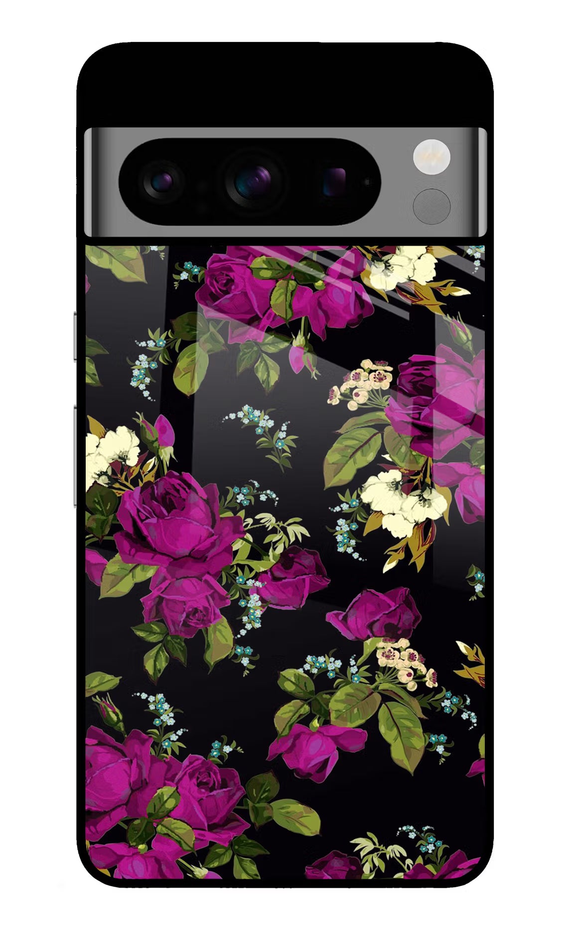 Flowers Google Pixel 8 Pro Glass Case - Flowers Google Pixel 8 Pro Glass Case Flowers Google Pixel 8 Pro Glass Case