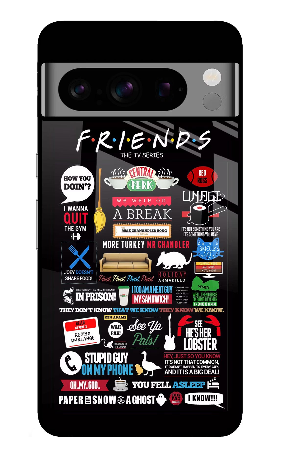 FRIENDS Google Pixel 8 Pro Glass Case - FRIENDS Google Pixel 8 Pro Glass Case FRIENDS Google Pixel 8 Pro Glass Case