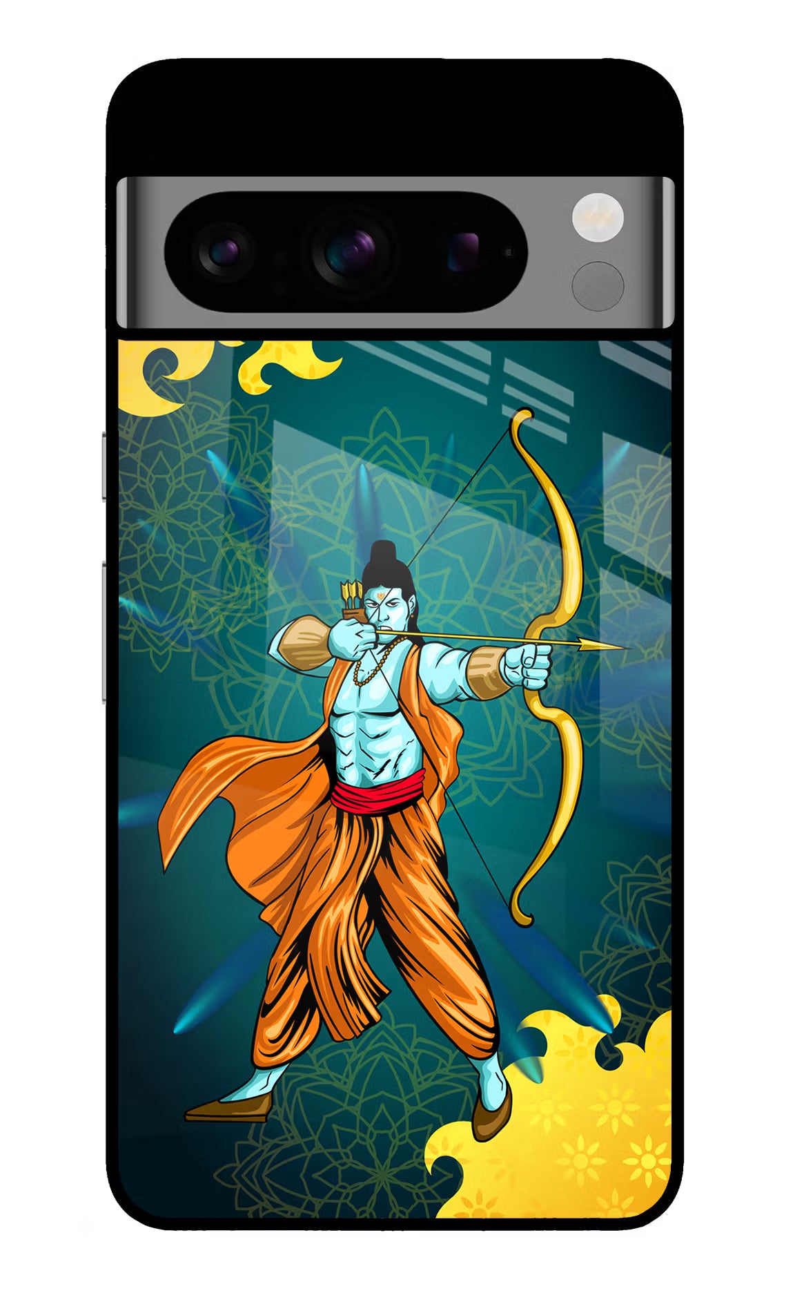 Lord Ram - 6 Google Pixel 8 Pro Back Cover - Lord Ram - 6 Google Pixel 8 Pro Glass Case Back Cover by Casekaro Lord Ram - 6 Google Pixel 8 Pro Glass Case Back Cover by Casekaro
