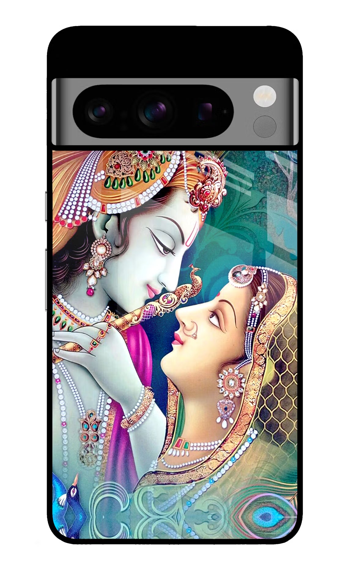 Lord Radha Krishna Google Pixel 8 Pro Back Cover - Lord Radha Krishna Google Pixel 8 Pro Glass Case Back Cover by Casekaro Lord Radha Krishna Google Pixel 8 Pro Glass Case Back Cover by Casekaro