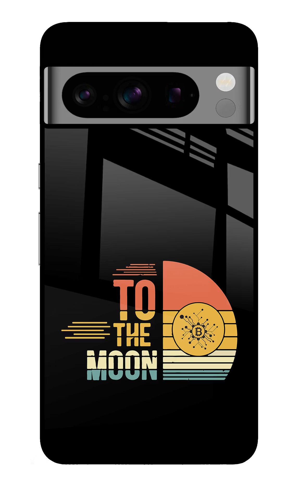 To the Moon Google Pixel 8 Pro Back Cover - To the Moon Google Pixel 8 Pro Glass Case Back Cover by Casekaro To the Moon Google Pixel 8 Pro Glass Case Back Cover by Casekaro