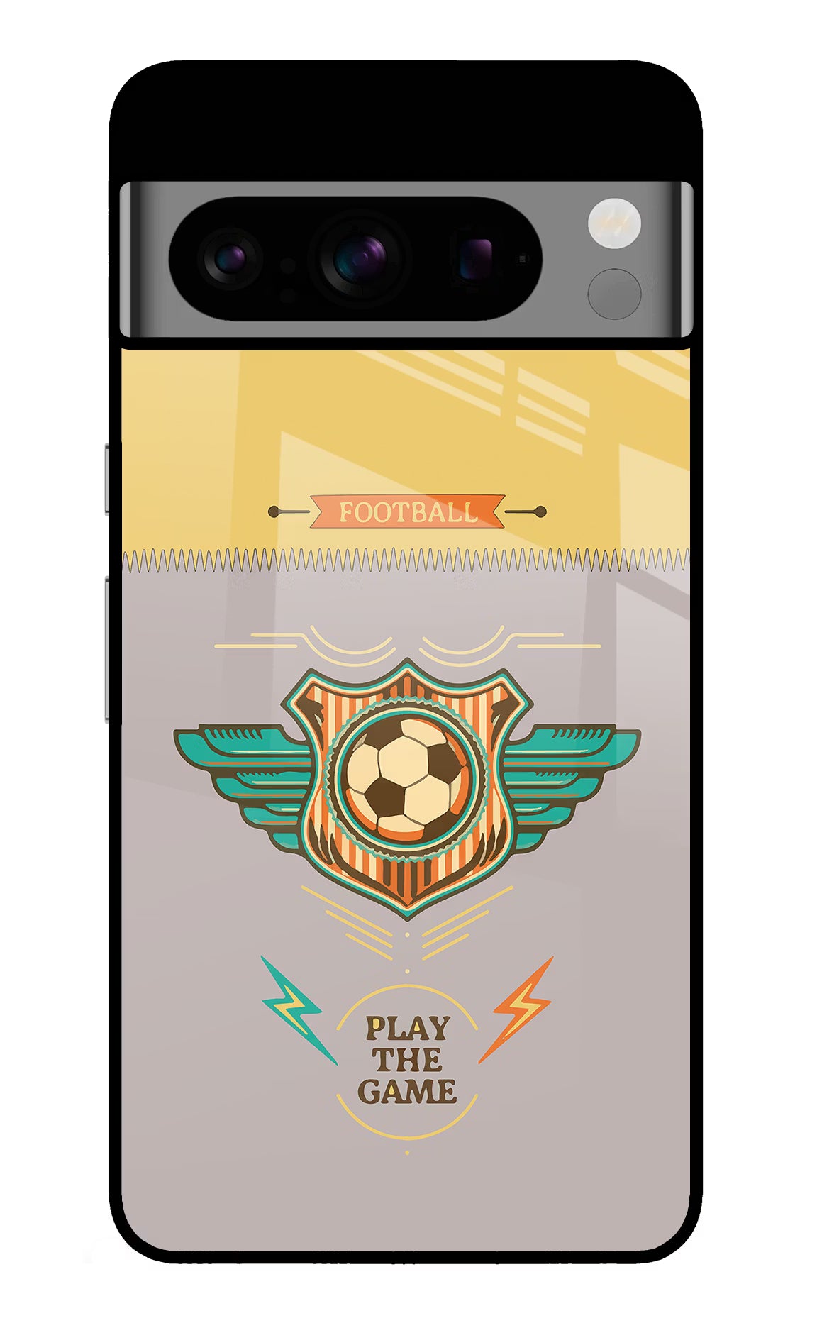 Football Google Pixel 8 Pro Back Cover - Football Google Pixel 8 Pro Glass Case Back Cover by Casekaro Football Google Pixel 8 Pro Glass Case Back Cover by Casekaro