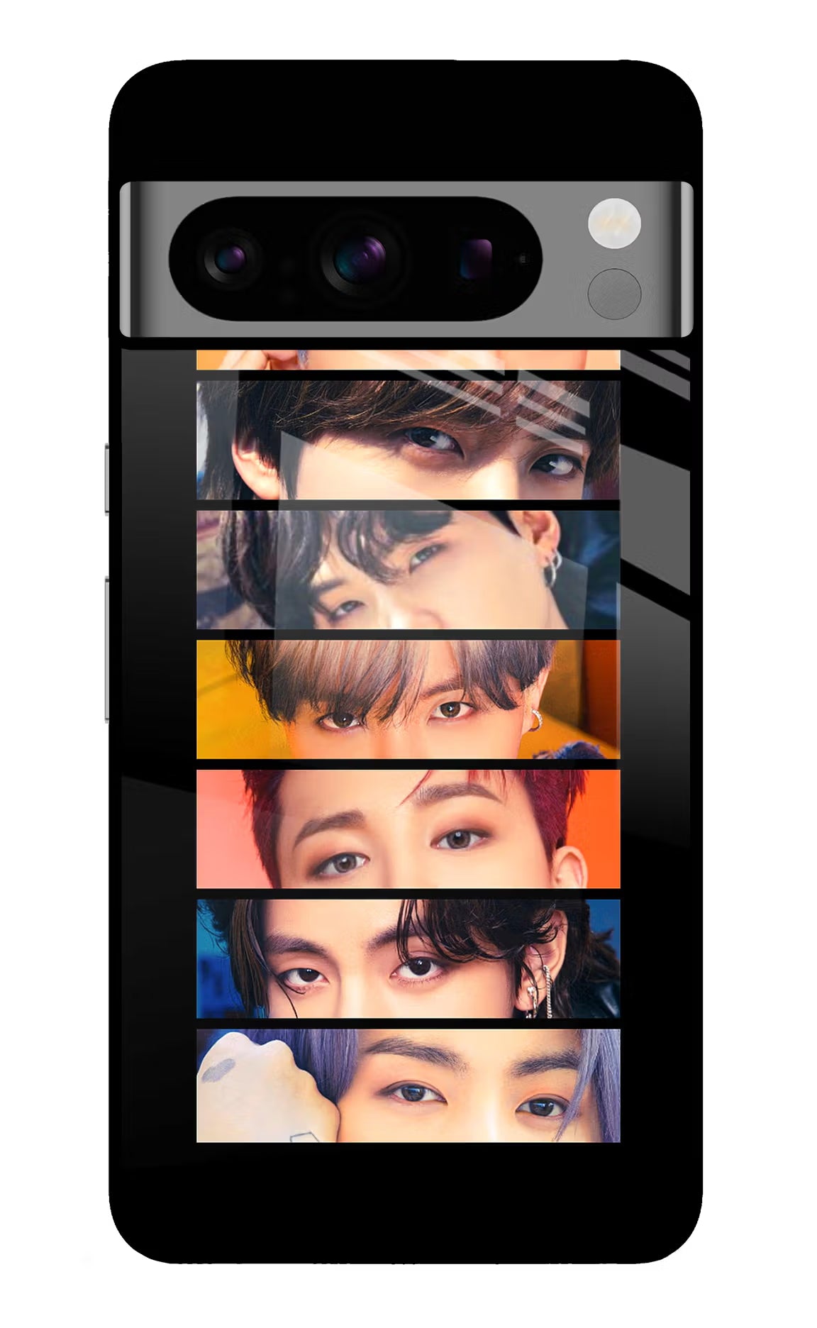 BTS Eyes Google Pixel 8 Pro Back Cover - BTS Eyes Google Pixel 8 Pro Glass Case Back Cover by Casekaro BTS Eyes Google Pixel 8 Pro Glass Case Back Cover by Casekaro