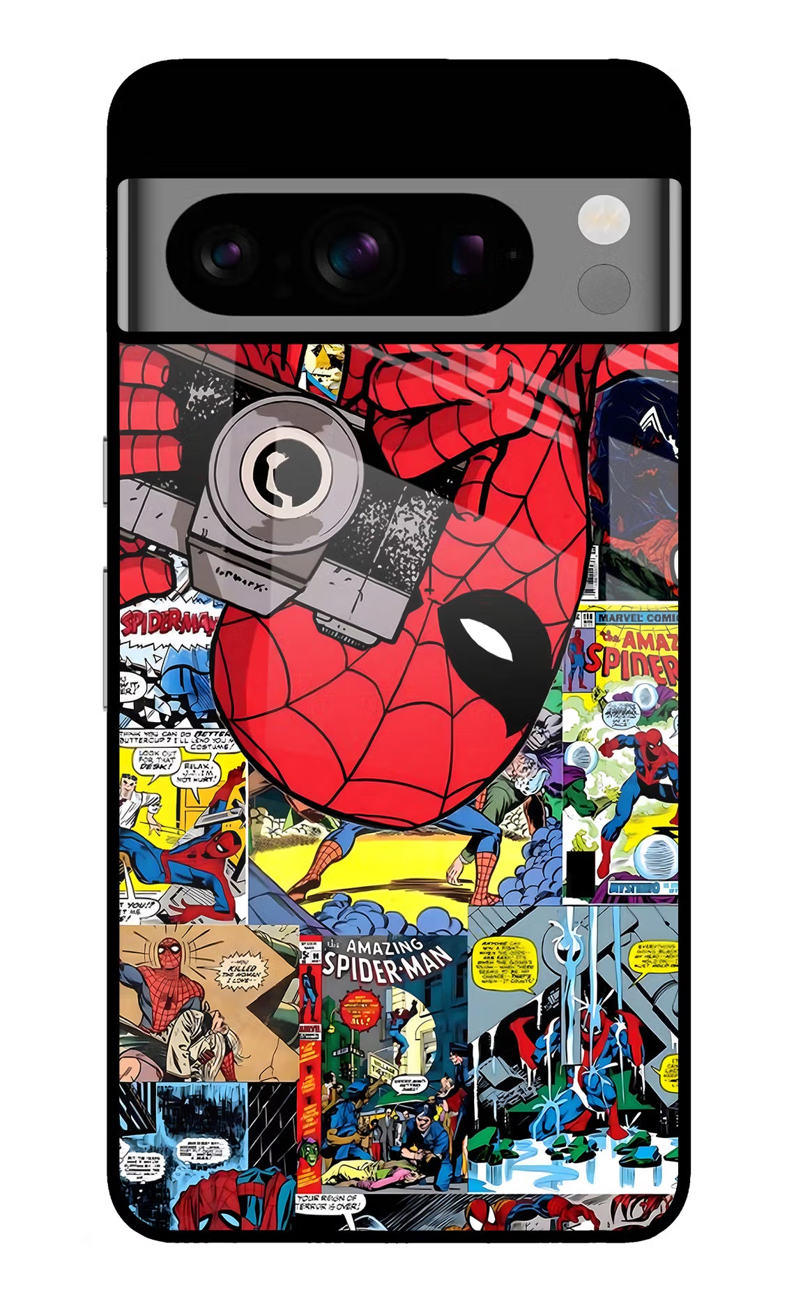 Spider Man Google Pixel 8 Pro Glass Case - Spider Man Google Pixel 8 Pro Glass Case Spider Man Google Pixel 8 Pro Glass Case