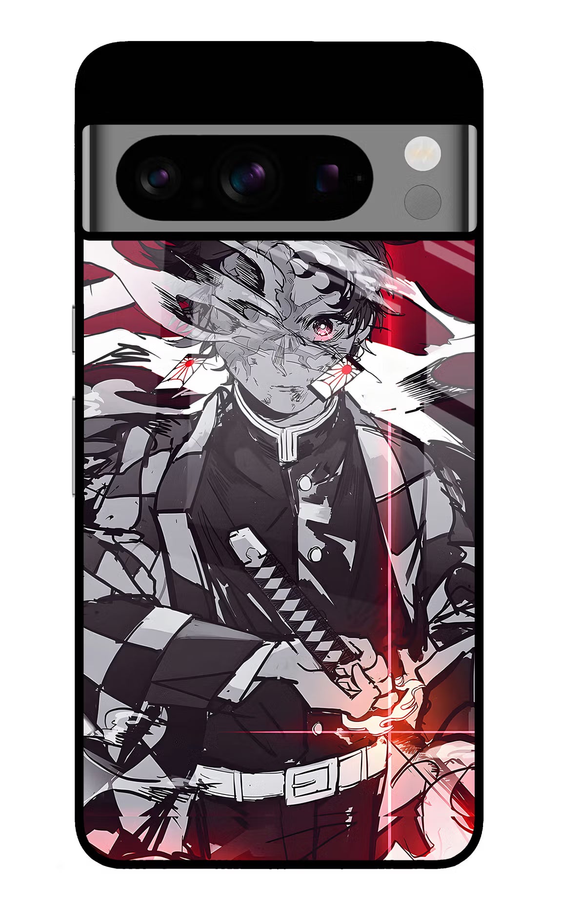 Demon Slayer Google Pixel 8 Pro Glass Case - Demon Slayer Google Pixel 8 Pro Glass Case Demon Slayer Google Pixel 8 Pro Glass Case