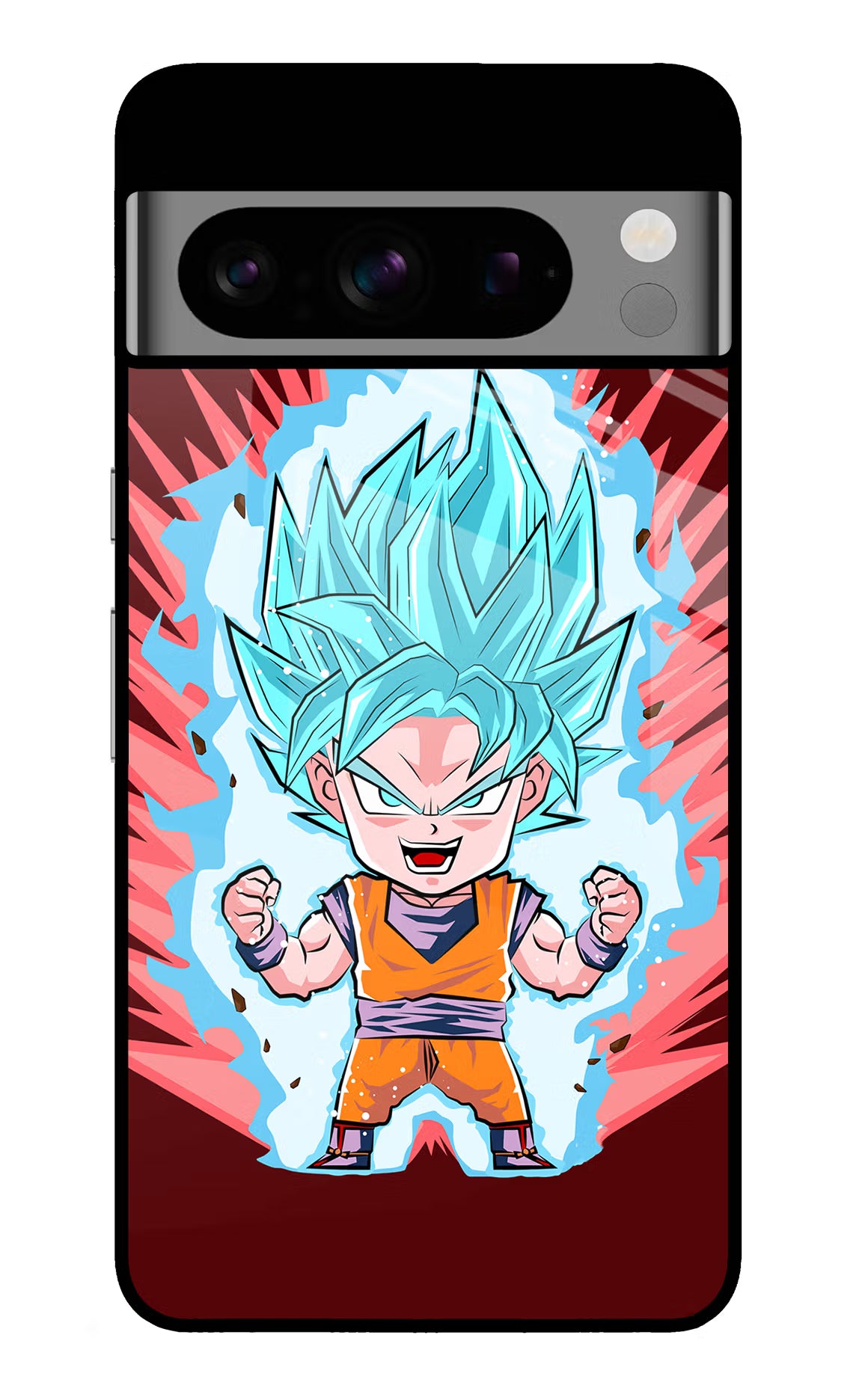 Goku Little Google Pixel 8 Pro Back Cover - Goku Little Google Pixel 8 Pro Glass Case Back Cover by Casekaro Goku Little Google Pixel 8 Pro Glass Case Back Cover by Casekaro