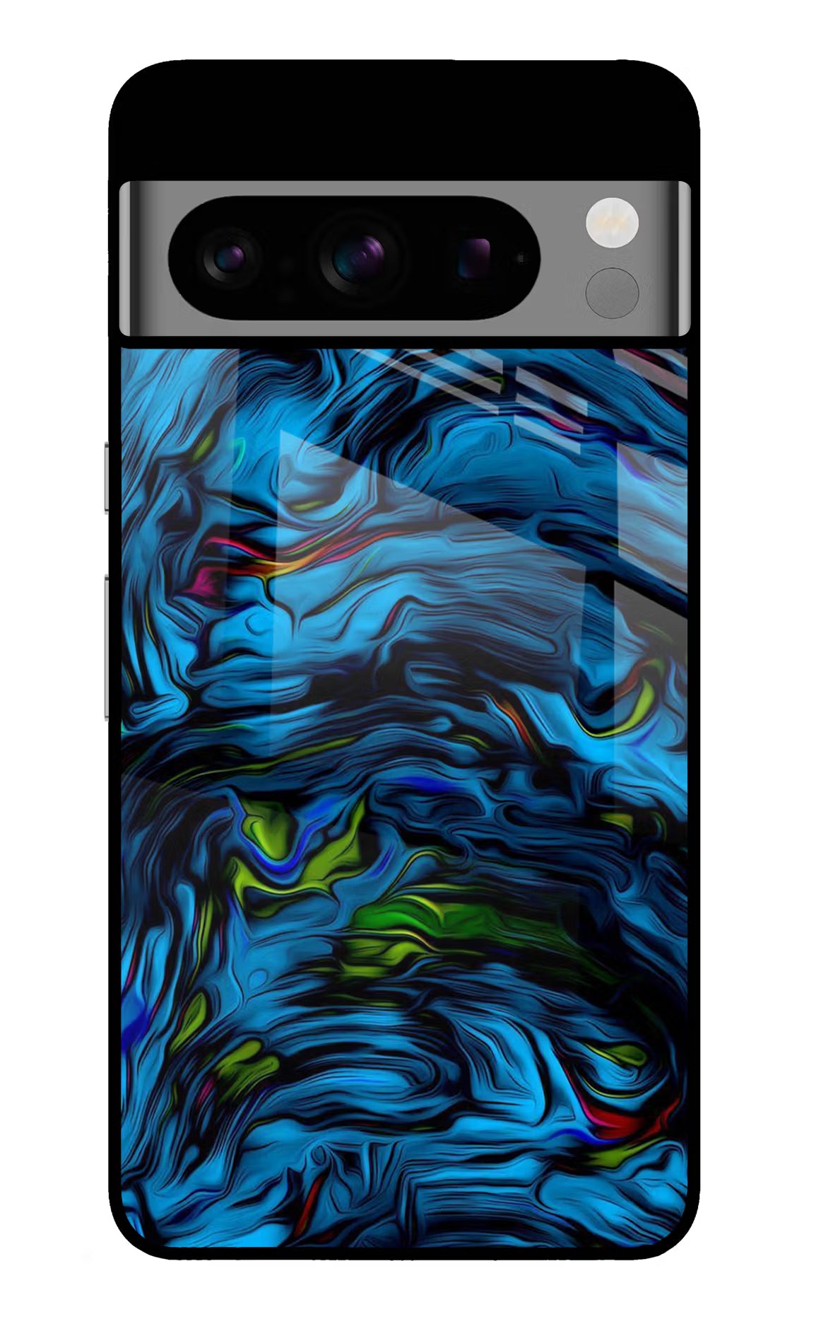 Dark Blue Abstract Google Pixel 8 Pro Glass Case - Dark Blue Abstract Google Pixel 8 Pro Glass Case Dark Blue Abstract Google Pixel 8 Pro Glass Case