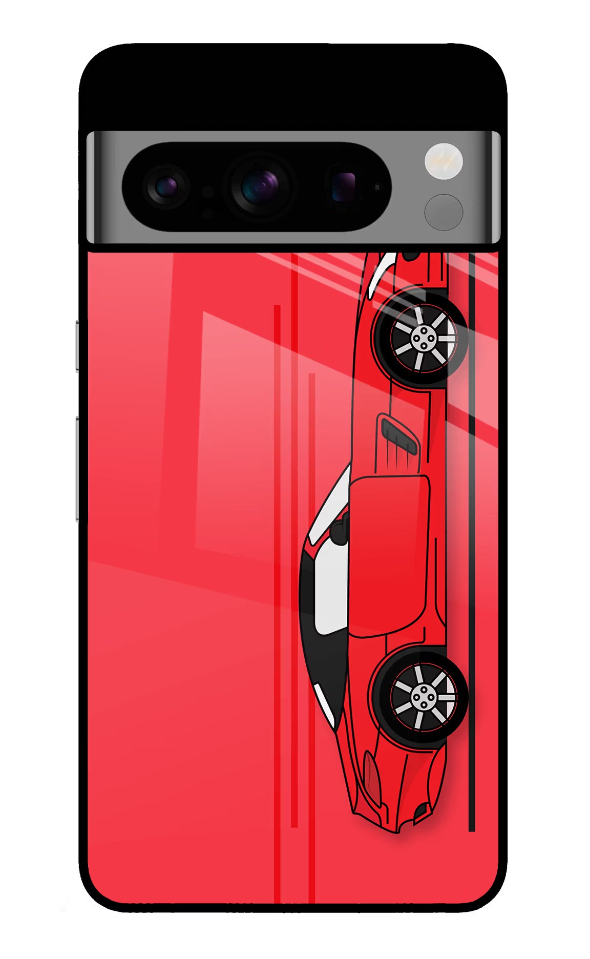Red Velocity Google Pixel 8 Pro Glass Case - Red Velocity Google Pixel 8 Pro Glass Case Red Velocity Google Pixel 8 Pro Glass Case