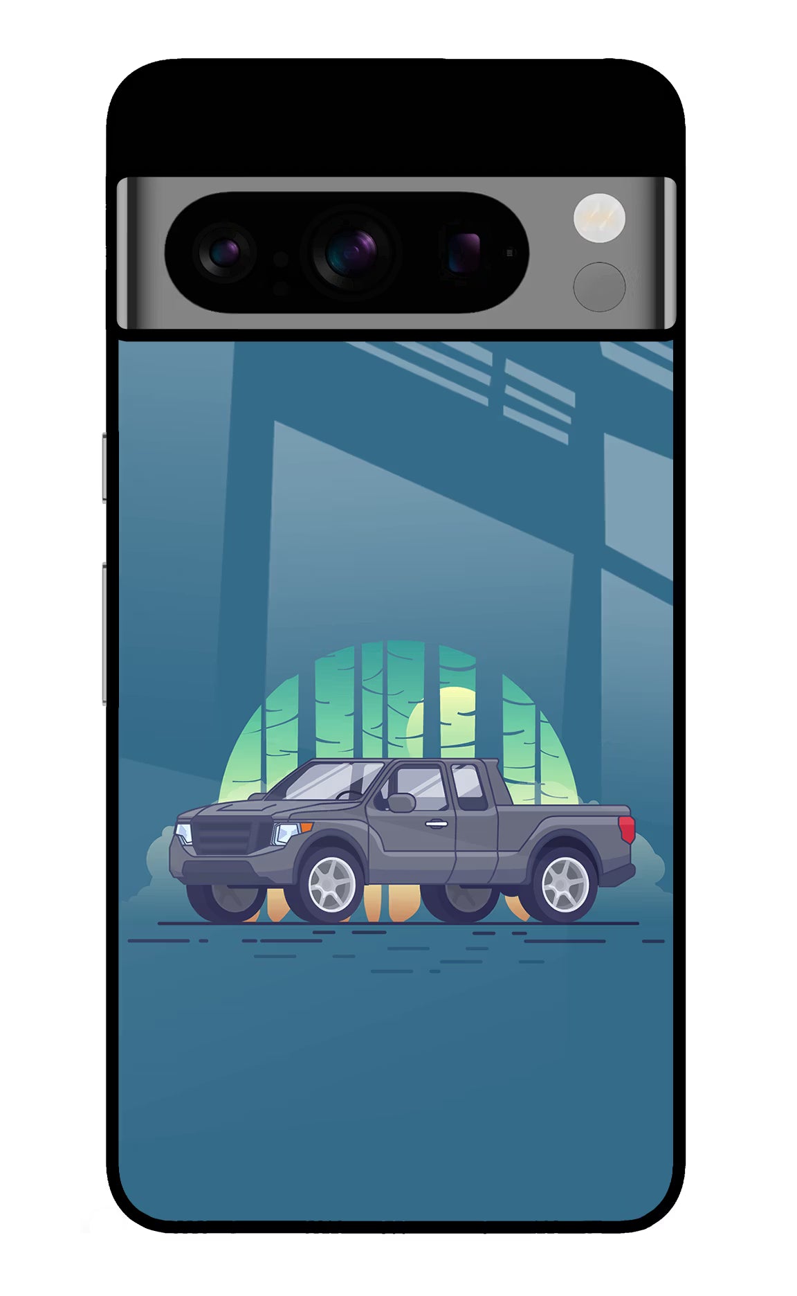 Retro Garage Vibe Google Pixel 8 Pro Glass Case - Retro Garage Vibe Google Pixel 8 Pro Glass Case Retro Garage Vibe Google Pixel 8 Pro Glass Case