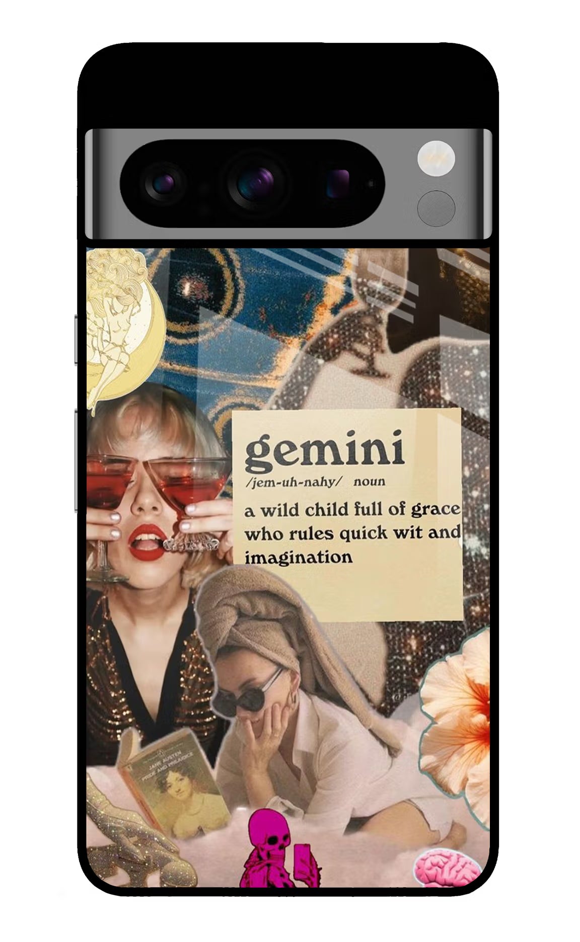 Gemini Zodiac Google Pixel 8 Pro Glass Case - Gemini Zodiac Google Pixel 8 Pro Glass Case Gemini Zodiac Google Pixel 8 Pro Glass Case