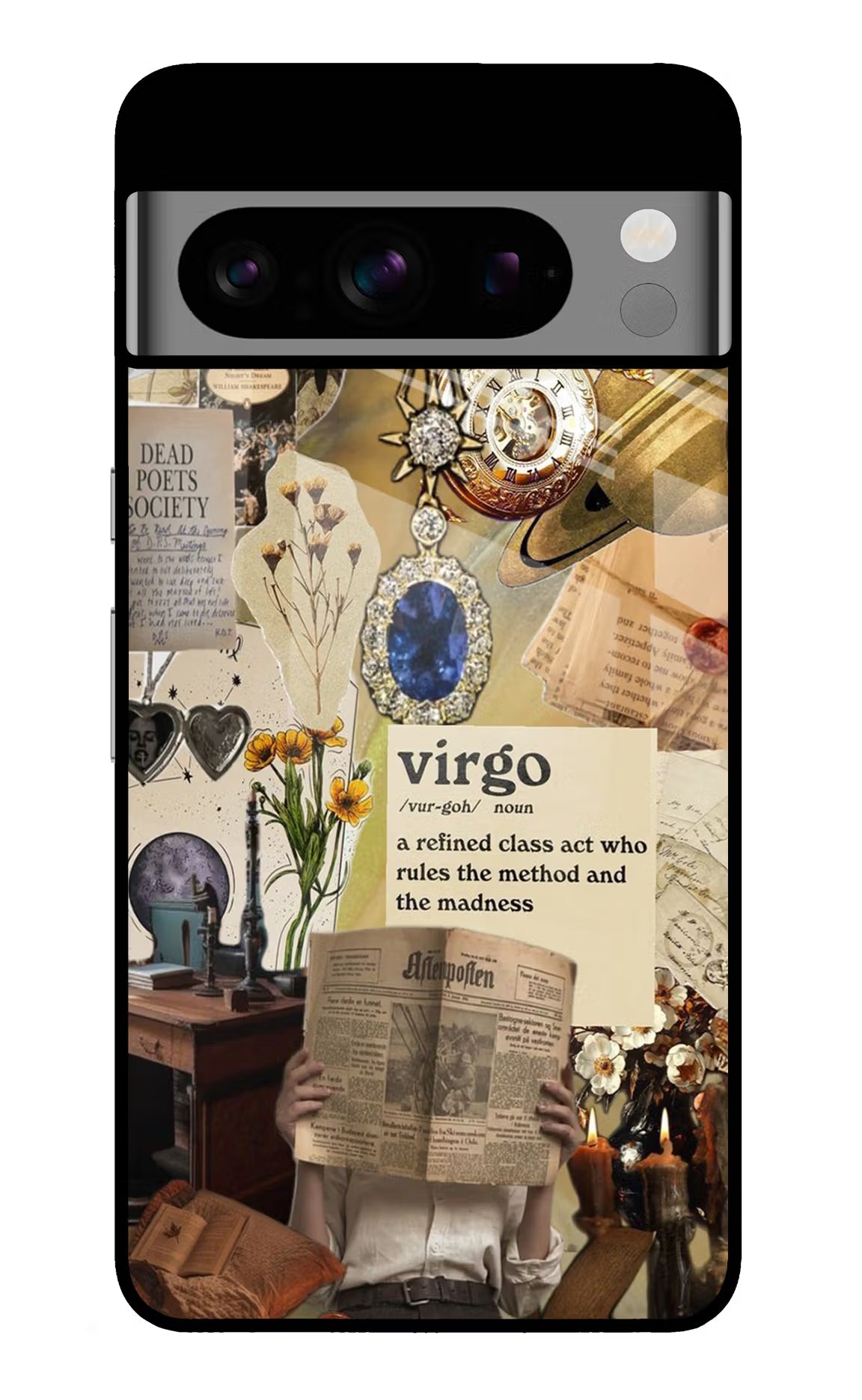 Virgo Zodiac Google Pixel 8 Pro Glass Case - Virgo Zodiac Google Pixel 8 Pro Glass Case Virgo Zodiac Google Pixel 8 Pro Glass Case