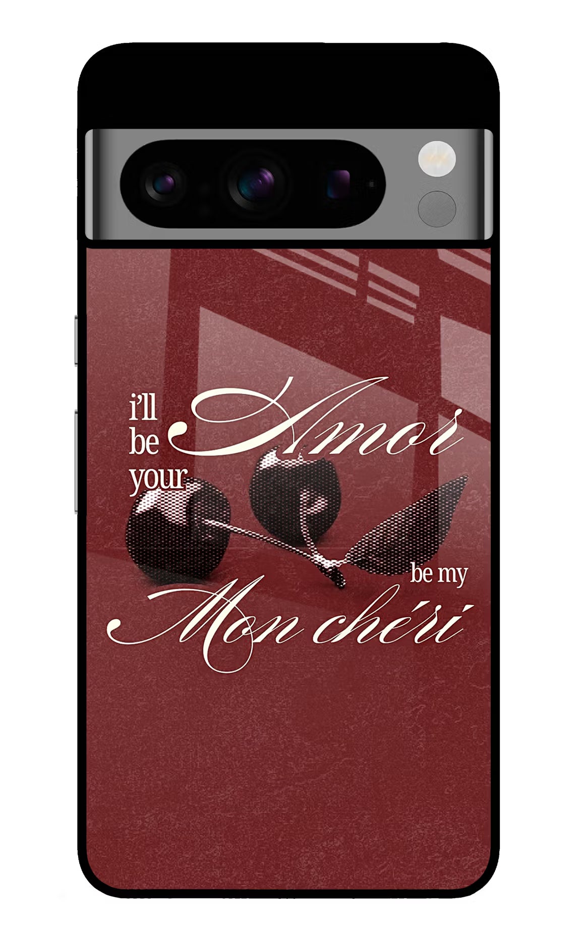 Velvet Cherry Google Pixel 8 Pro Glass Case - Velvet Cherry Google Pixel 8 Pro Glass Case Velvet Cherry Google Pixel 8 Pro Glass Case