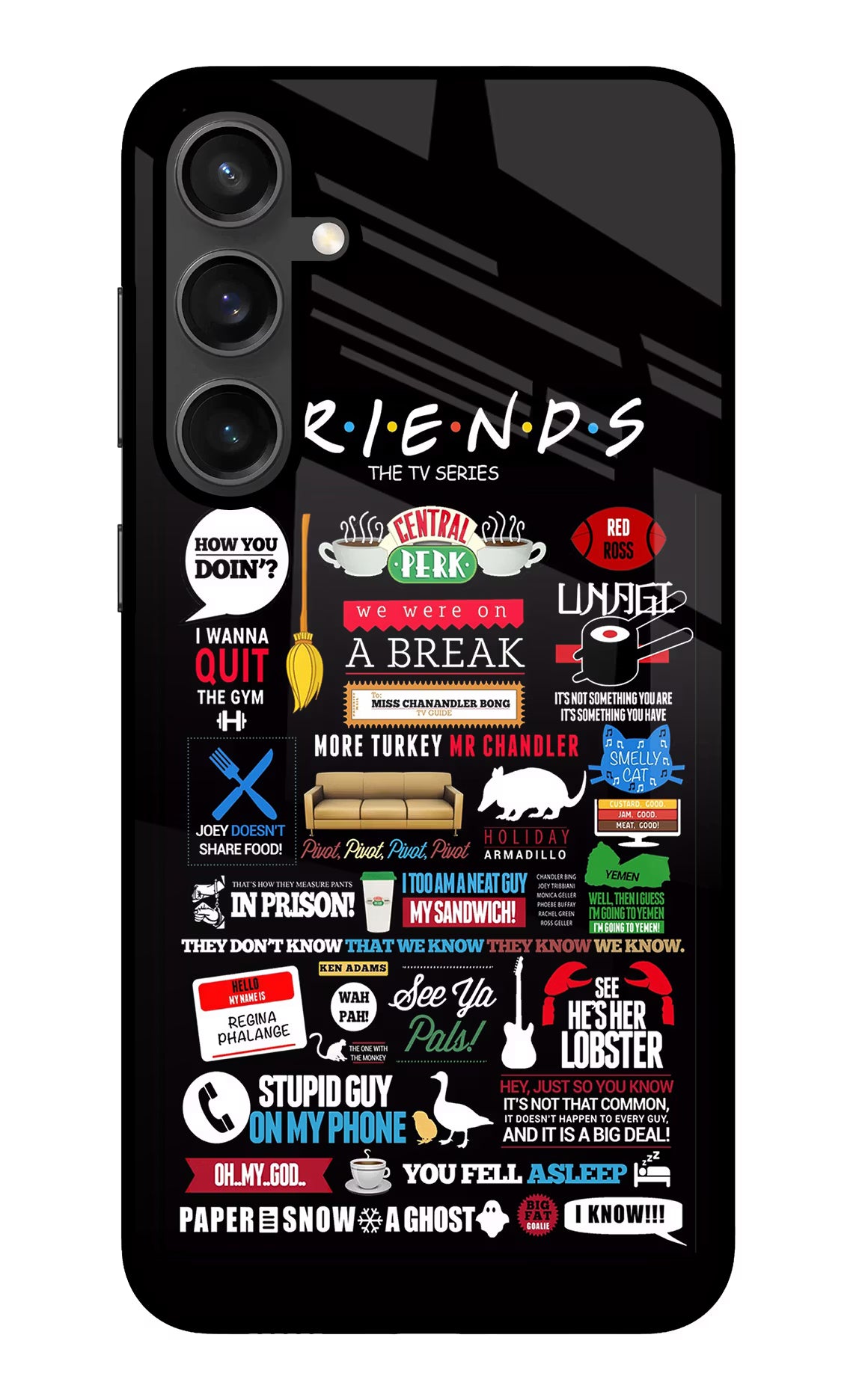 FRIENDS Samsung S23 FE 5G Glass Case - FRIENDS Samsung S23 FE 5G Glass Case FRIENDS Samsung S23 FE 5G Glass Case