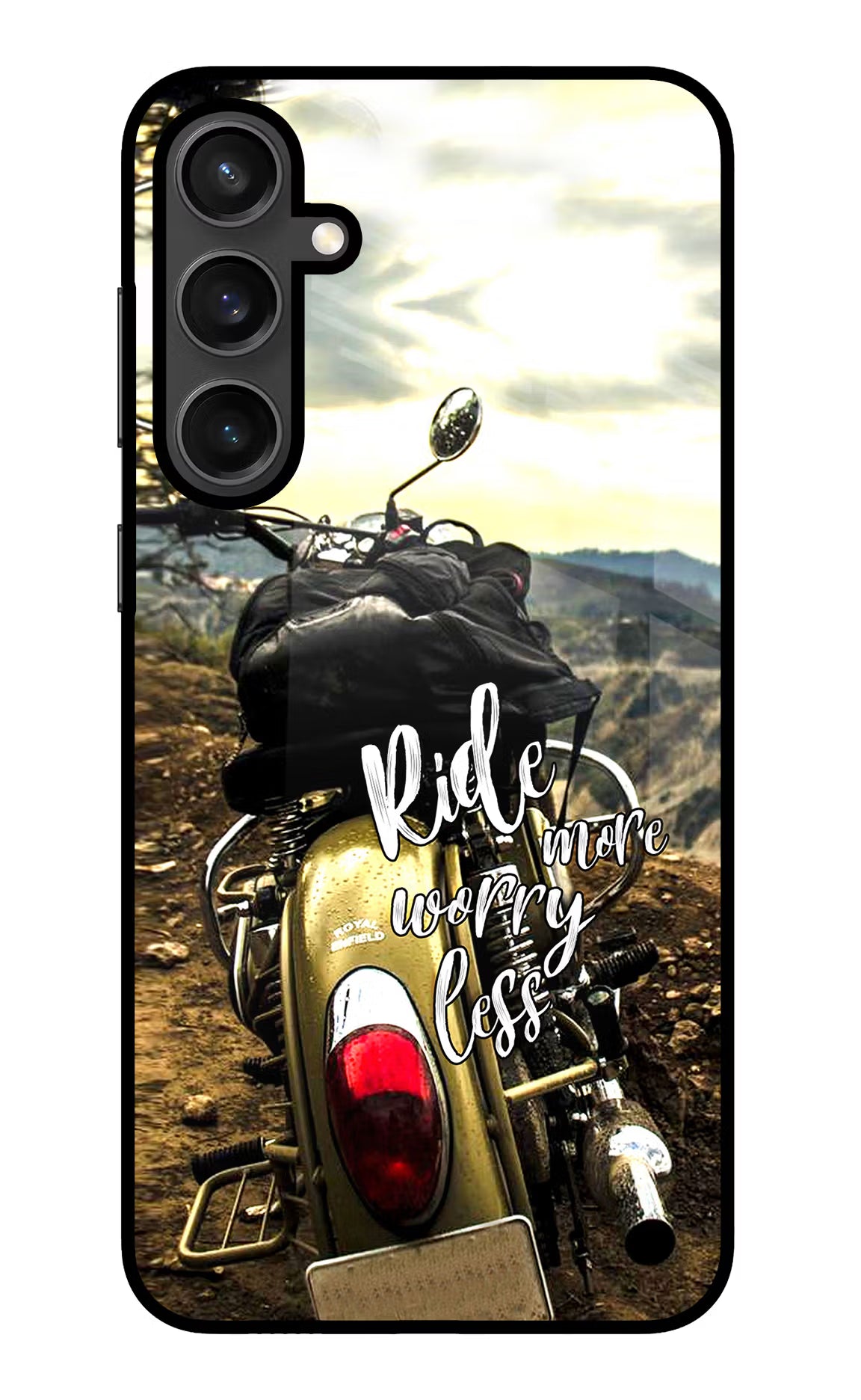 Ride More Worry Less Samsung S23 FE 5G Glass Case - Ride More Worry Less Samsung S23 FE 5G Glass Case Ride More Worry Less Samsung S23 FE 5G Glass Case