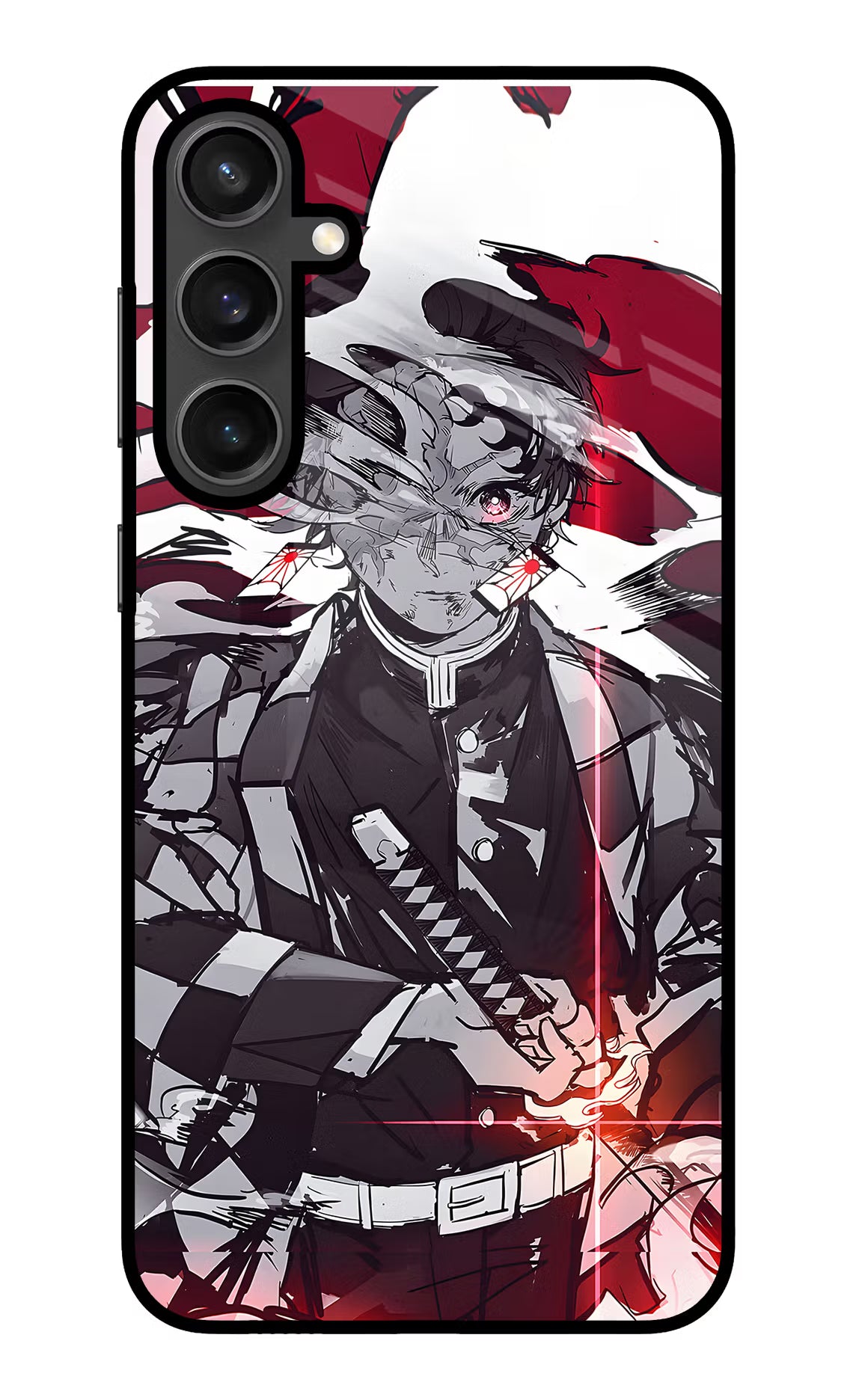 Demon Slayer Samsung S23 FE 5G Glass Case - Demon Slayer Samsung S23 FE 5G Glass Case Demon Slayer Samsung S23 FE 5G Glass Case