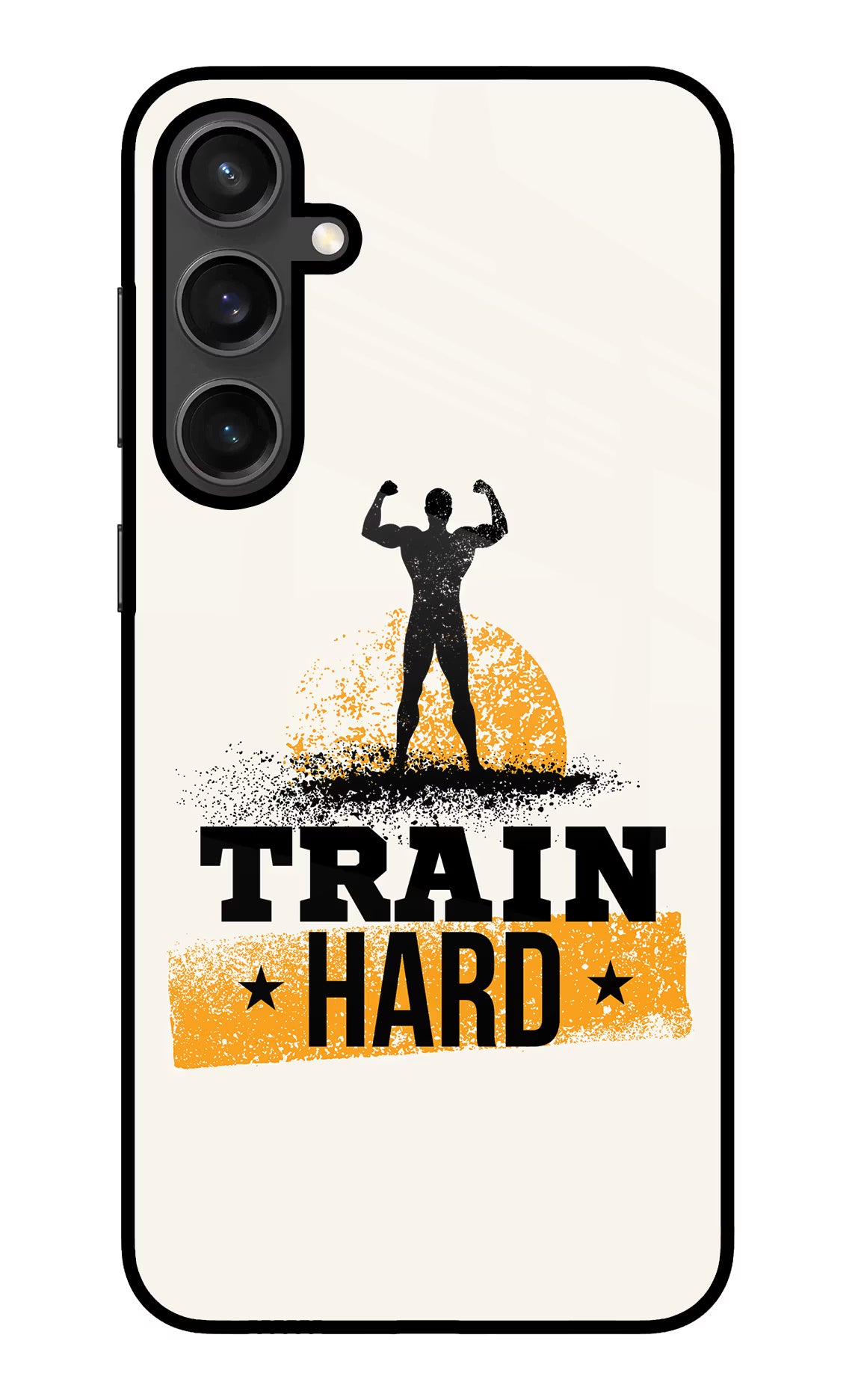 Train Hard Samsung S23 FE 5G Glass Case - Train Hard Samsung S23 FE 5G Glass Case Train Hard Samsung S23 FE 5G Glass Case