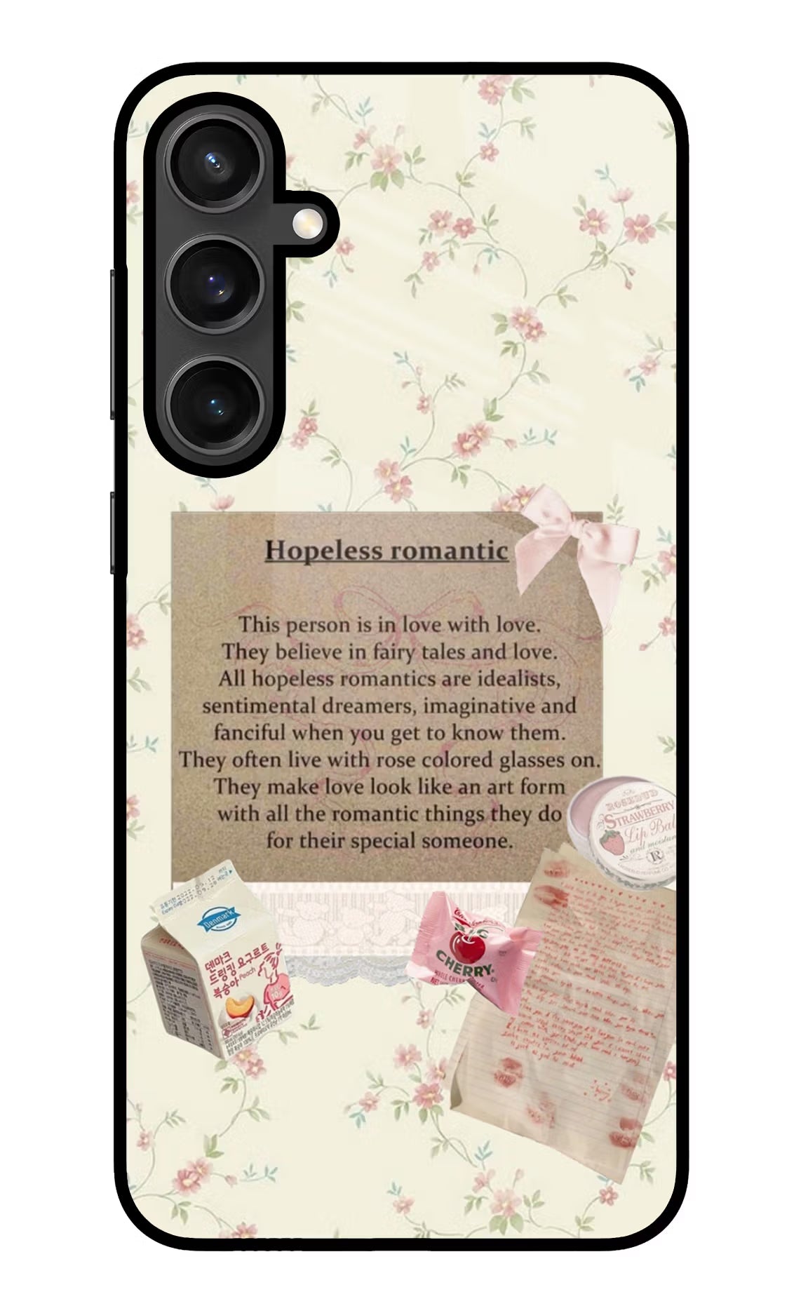 Hopeless Romantic Samsung S23 FE 5G Glass Case - Hopeless Romantic Samsung S23 FE 5G Glass Case Hopeless Romantic Samsung S23 FE 5G Glass Case