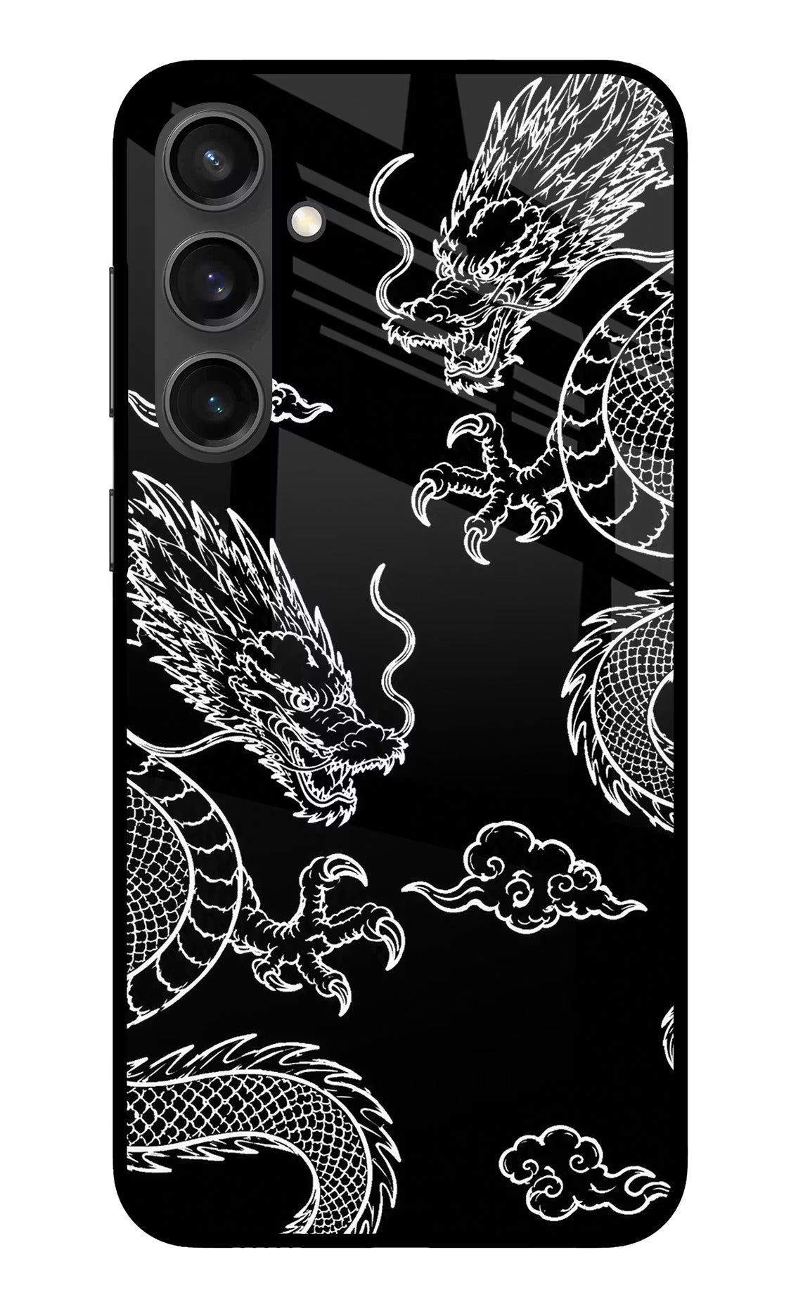 Twin Dragons Samsung S23 FE 5G Glass Case - Twin Dragons Samsung S23 FE 5G Glass Case Twin Dragons Samsung S23 FE 5G Glass Case