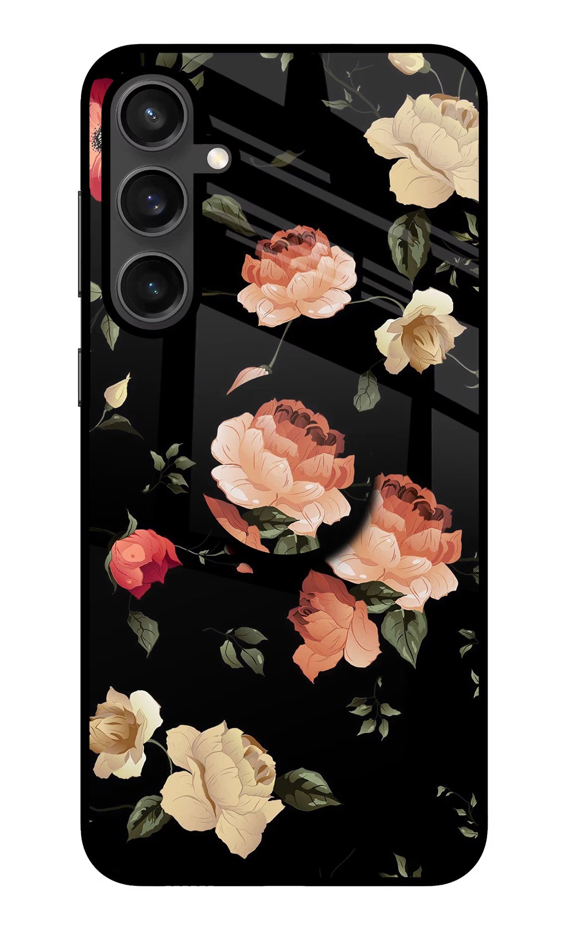 Flowers Samsung S23 FE 5G Glass Case - Flowers Samsung S23 FE 5G Glass Case Flowers Samsung S23 FE 5G Glass Case