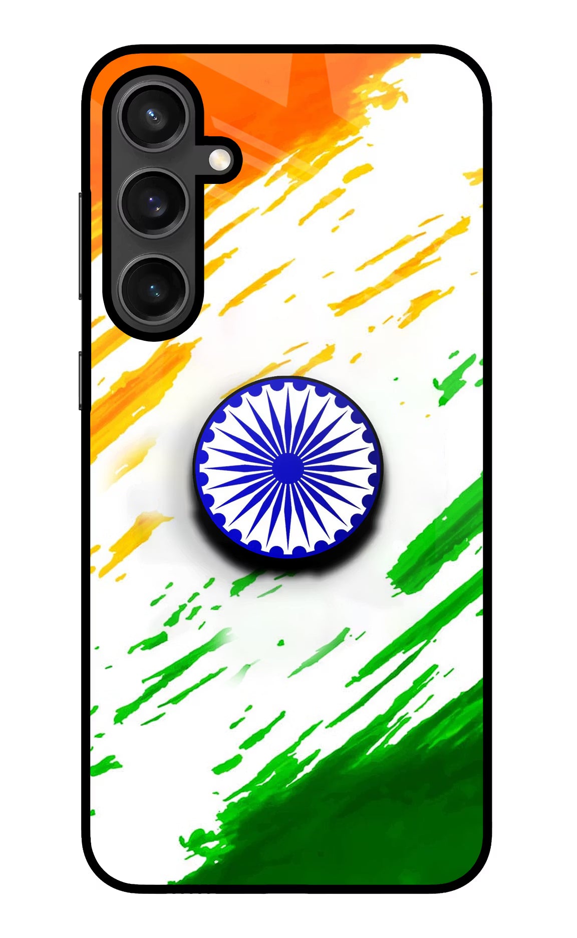 Indian Flag Ashoka Chakra Samsung S23 FE 5G Glass Case - Indian Flag Ashoka Chakra Samsung S23 FE 5G Glass Case Indian Flag Ashoka Chakra Samsung S23 FE 5G Glass Case
