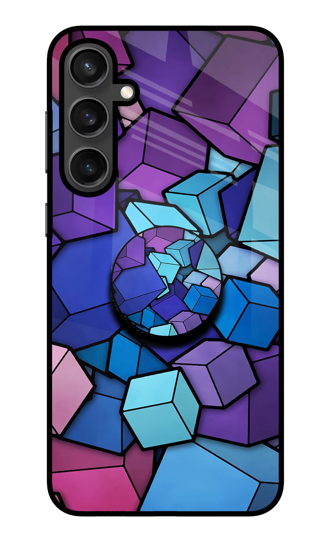 Cubic Abstract Samsung S23 FE 5G Glass Case - Cubic Abstract Samsung S23 FE 5G Glass Case Cubic Abstract Samsung S23 FE 5G Glass Case