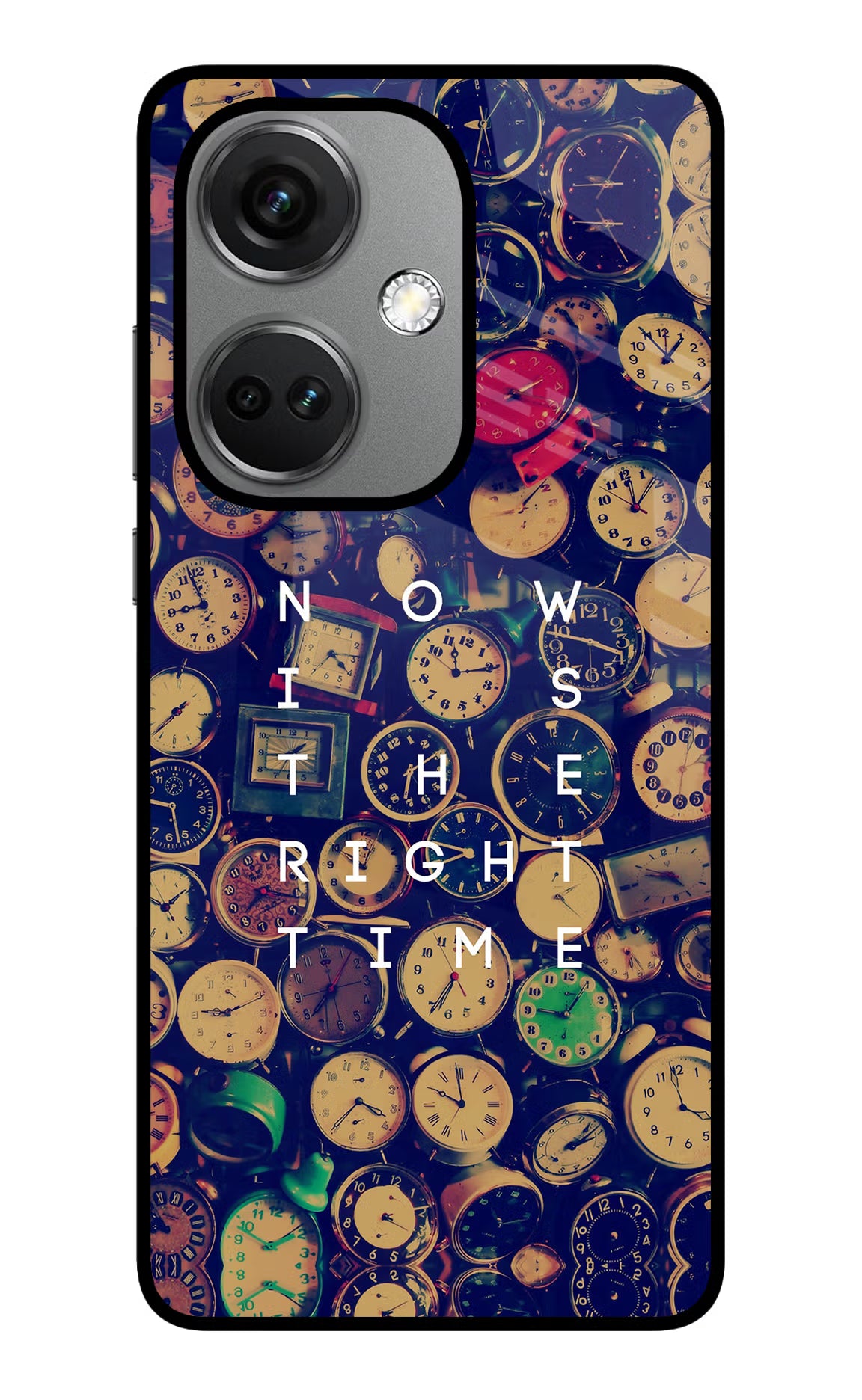 Now is the Right Time Quote OnePlus Nord CE 3 5G Glass Case - Now is the Right Time Quote OnePlus Nord CE 3 5G Glass Case Now is the Right Time Quote OnePlus Nord CE 3 5G Glass Case