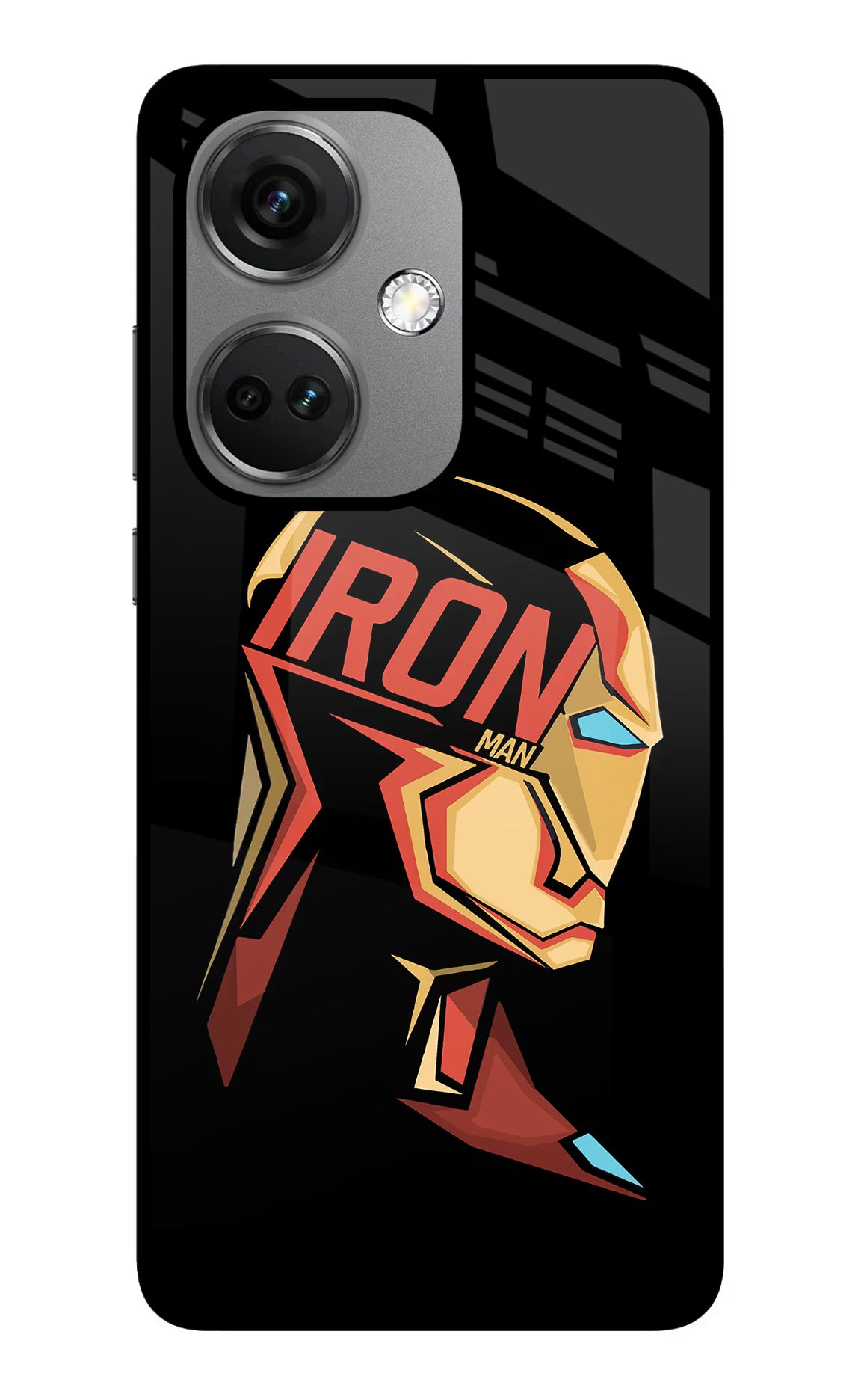 IronMan OnePlus Nord CE 3 5G Glass Case - IronMan OnePlus Nord CE 3 5G Glass Case IronMan OnePlus Nord CE 3 5G Glass Case