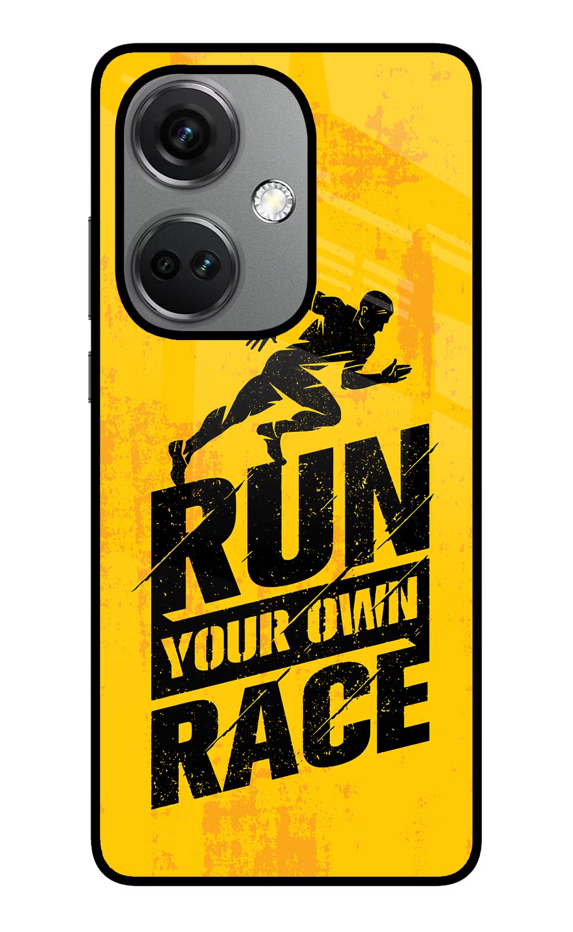 Run Your Own Race OnePlus Nord CE 3 5G Glass Case - Run Your Own Race OnePlus Nord CE 3 5G Glass Case Run Your Own Race OnePlus Nord CE 3 5G Glass Case