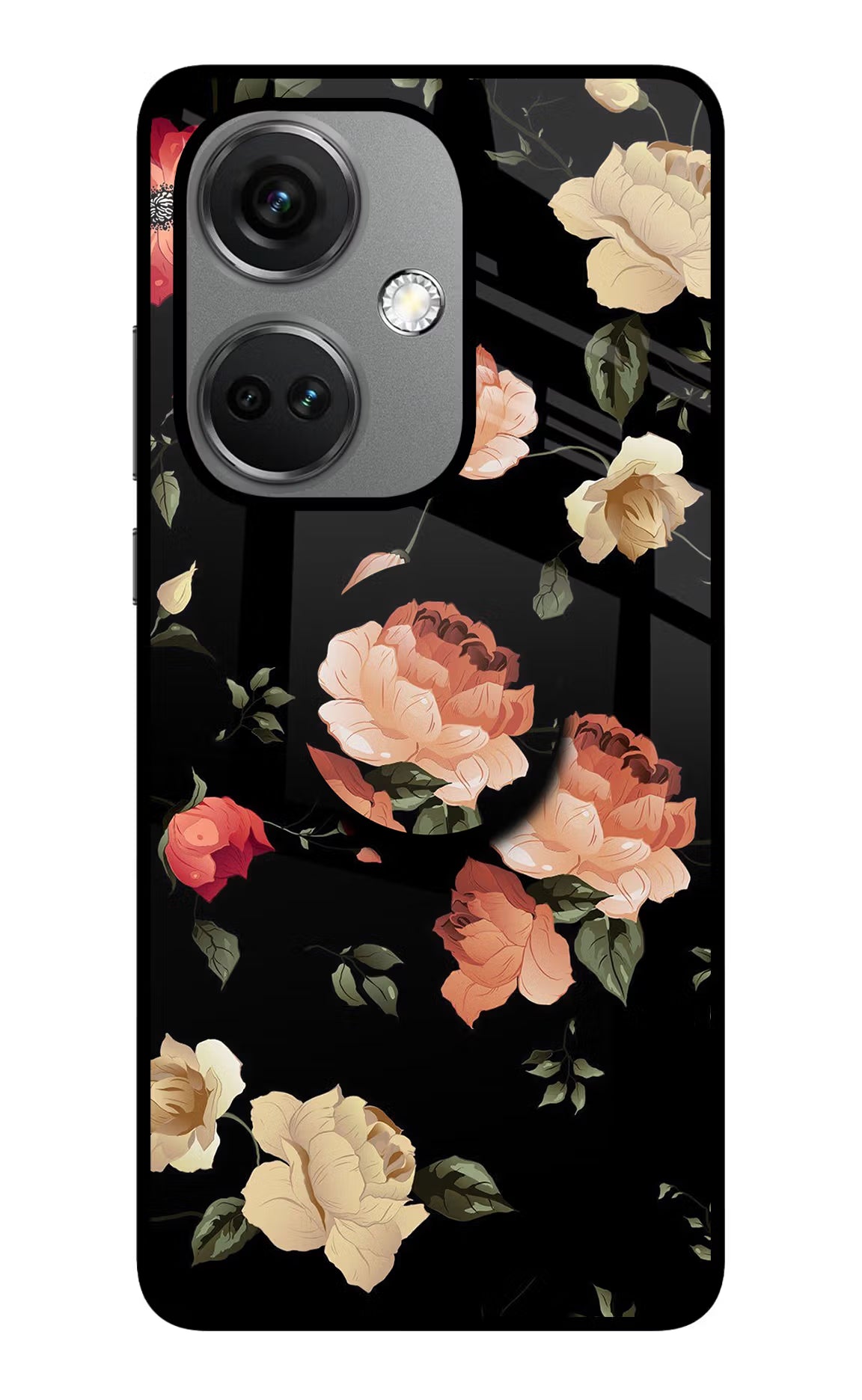 Flowers OnePlus Nord CE 3 5G Glass Case - Flowers OnePlus Nord CE 3 5G Glass Case Flowers OnePlus Nord CE 3 5G Glass Case