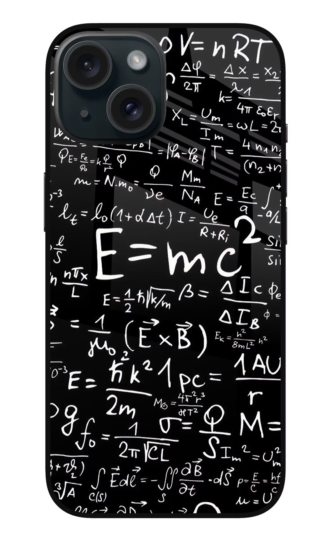 Physics Formula iPhone 15 Glass Case - Physics Formula iPhone 15 Glass Case Physics Formula iPhone 15 Glass Case