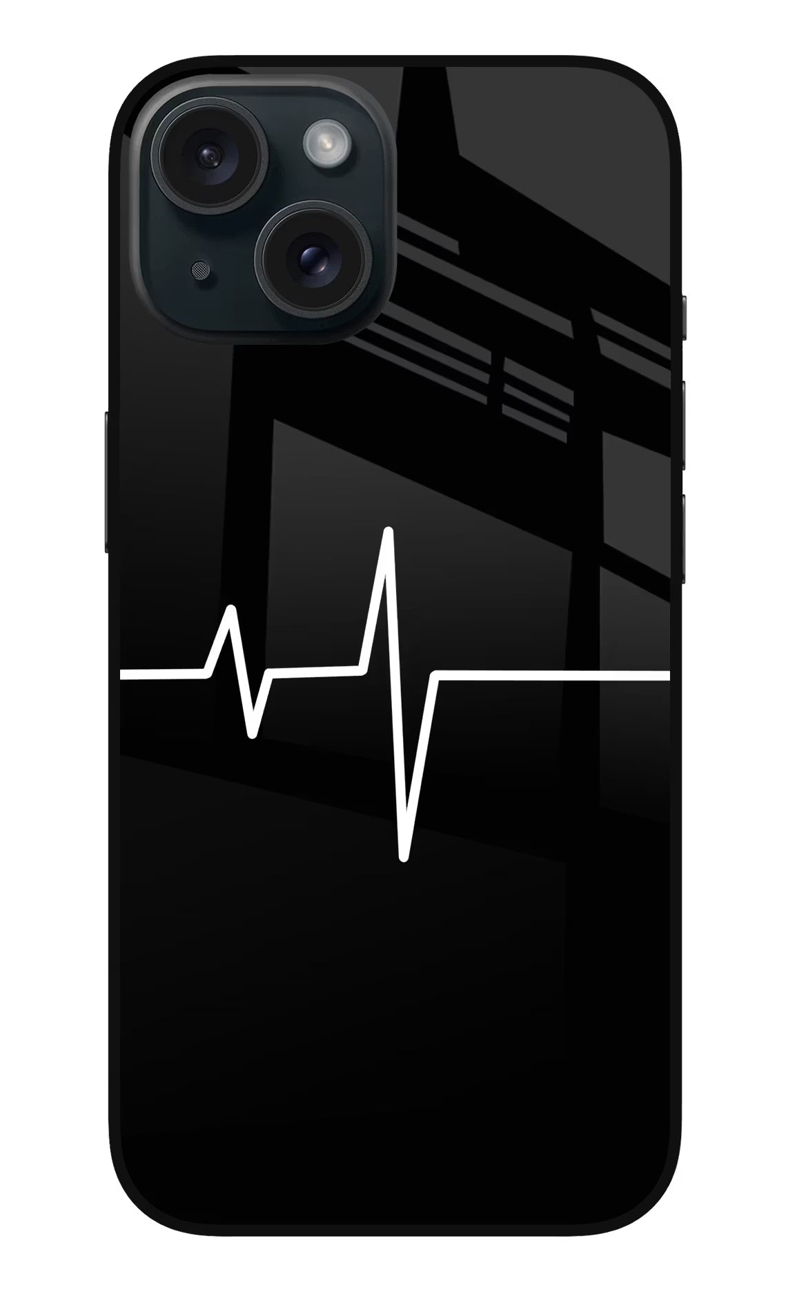Heart Beats iPhone 15 Glass Case - Heart Beats iPhone 15 Glass Case Heart Beats iPhone 15 Glass Case