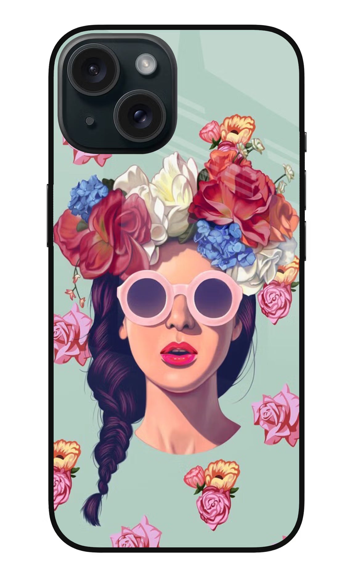 Pretty Girl iPhone 15 Glass Case - Pretty Girl iPhone 15 Glass Case Pretty Girl iPhone 15 Glass Case