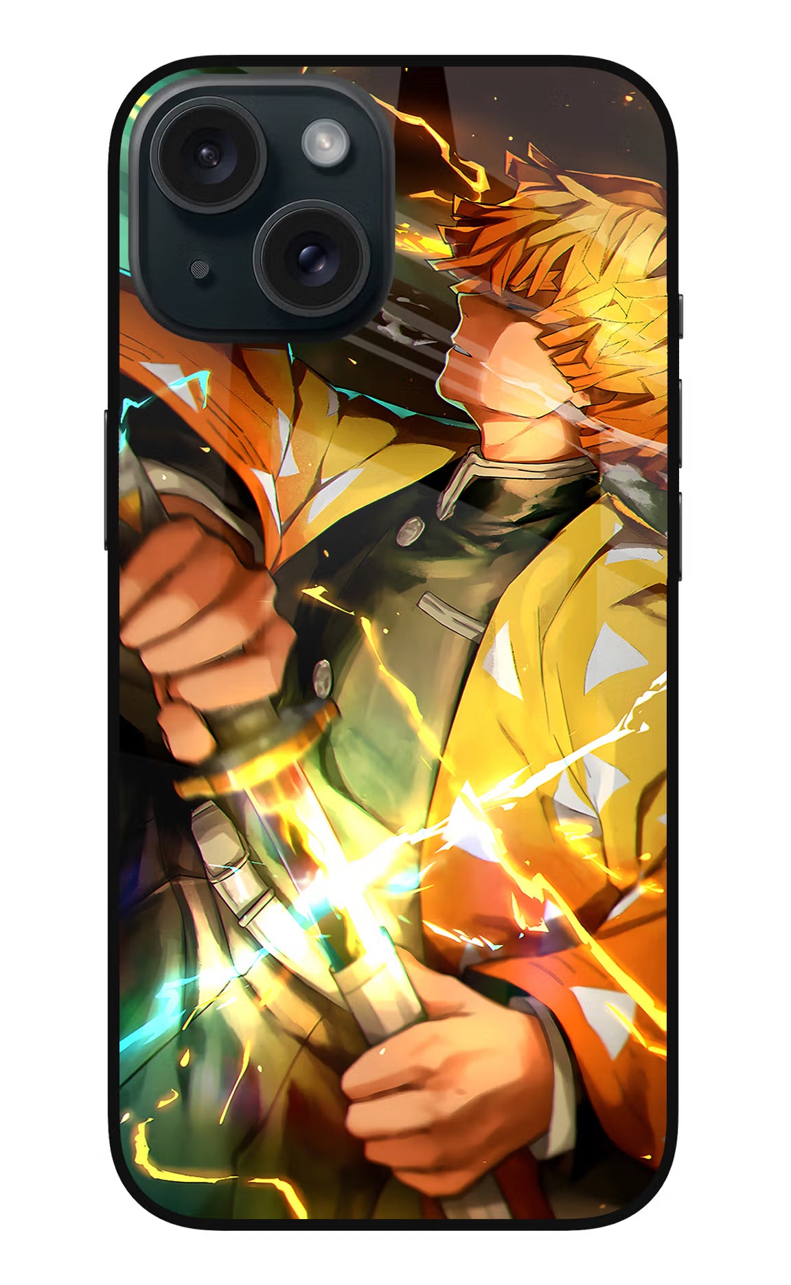 Demon Slayer iPhone 15 Glass Case - Demon Slayer iPhone 15 Glass Case Demon Slayer iPhone 15 Glass Case