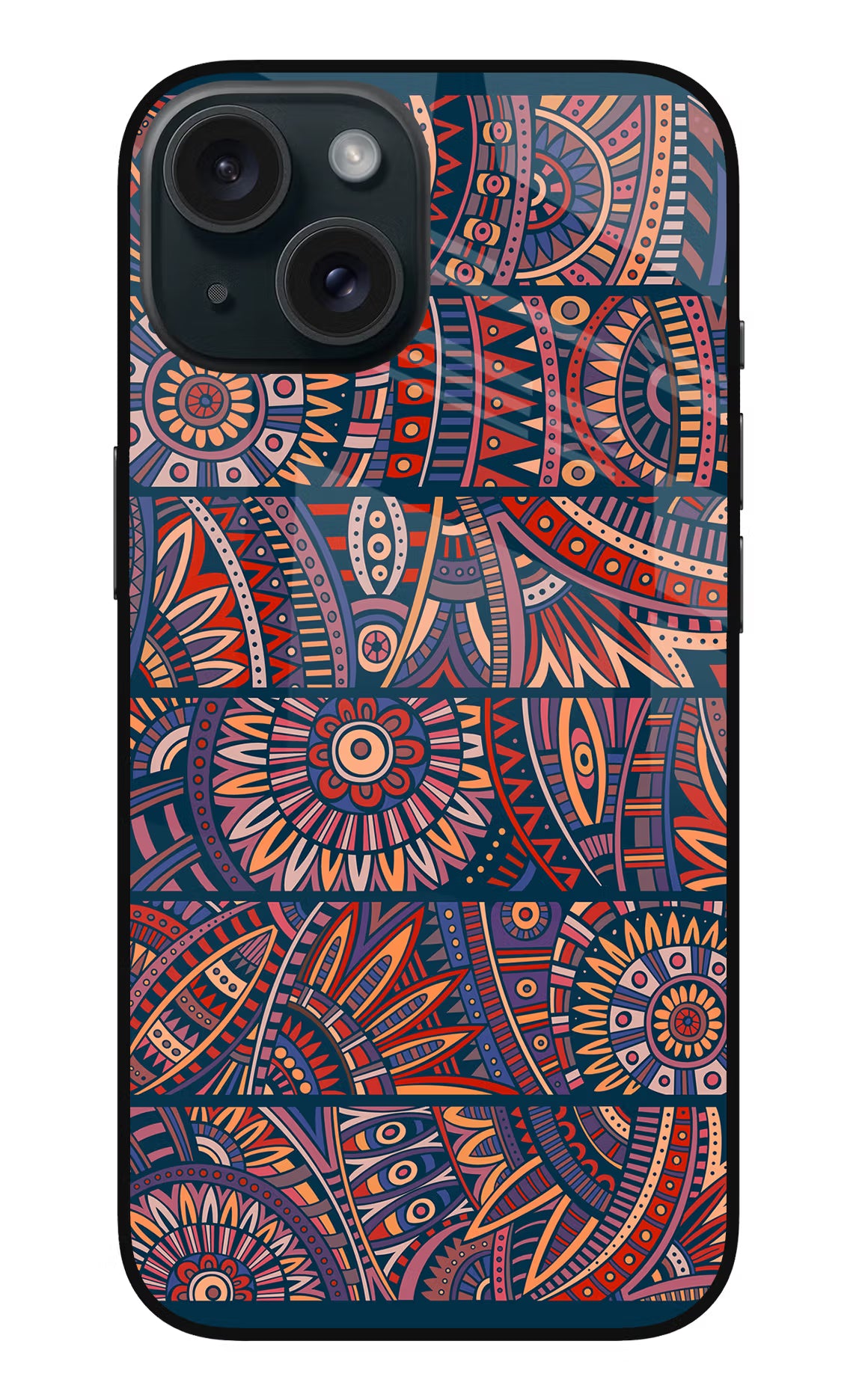 African Culture Design iPhone 15 Glass Case - African Culture Design iPhone 15 Glass Case African Culture Design iPhone 15 Glass Case