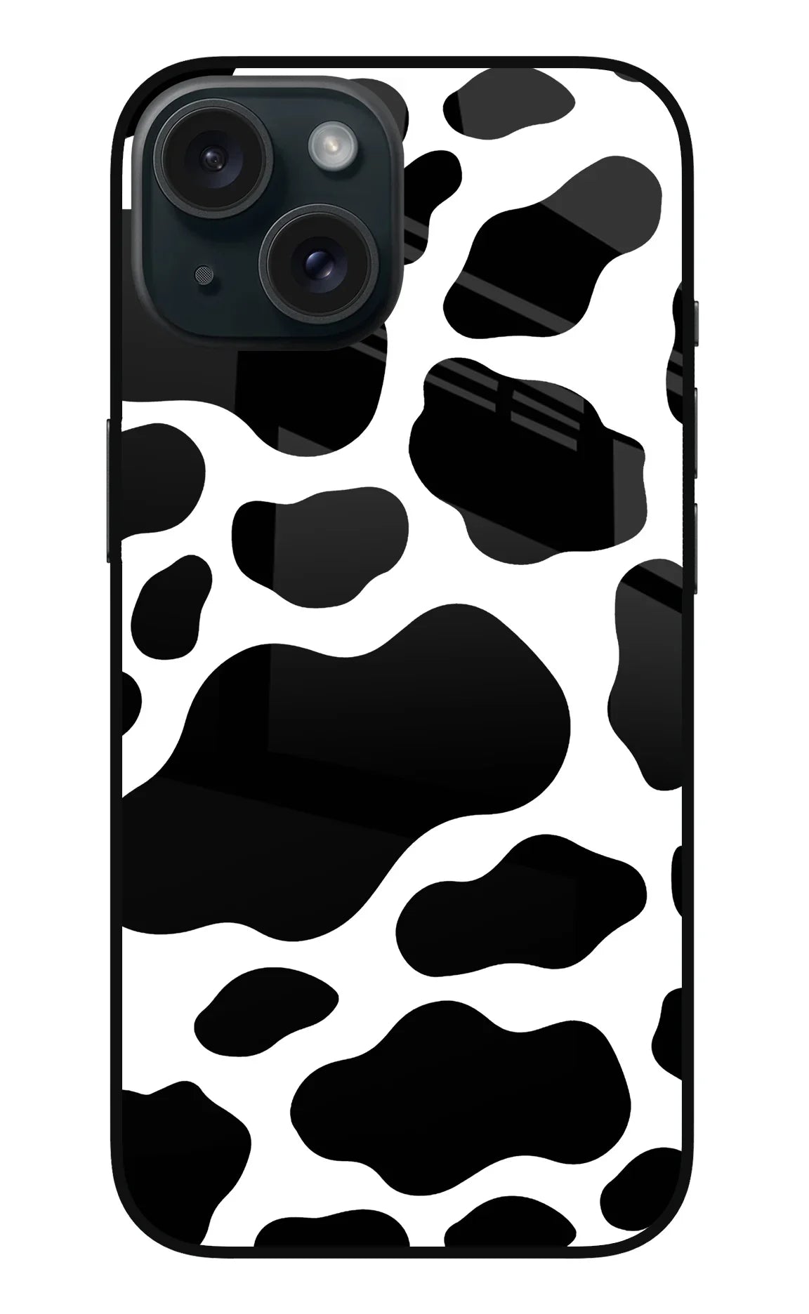 Cow Spots iPhone 15 Glass Case - Cow Spots iPhone 15 Glass Case Cow Spots iPhone 15 Glass Case