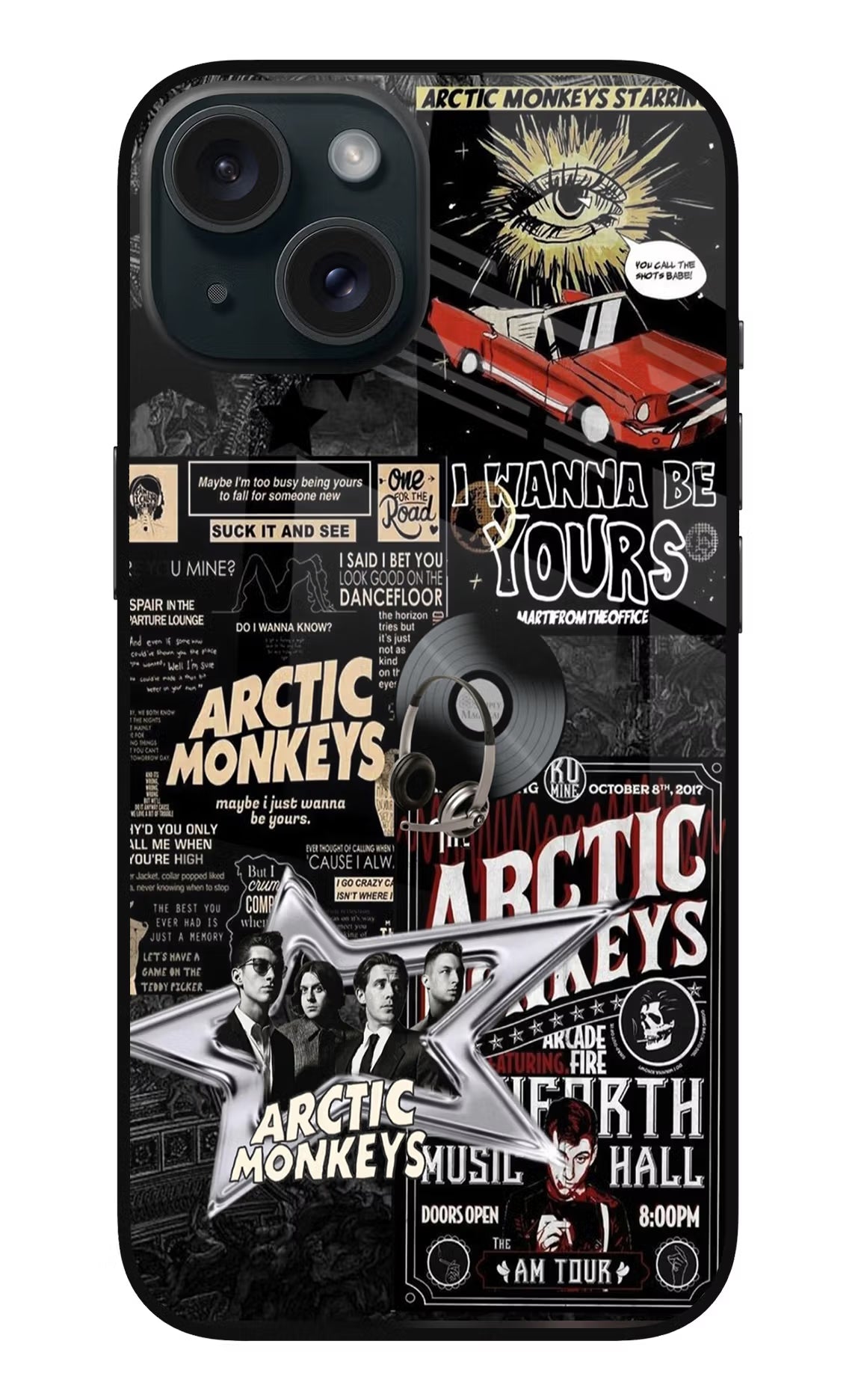Arctic Monkeys iPhone 15 Glass Case - Arctic Monkeys iPhone 15 Glass Case Arctic Monkeys iPhone 15 Glass Case