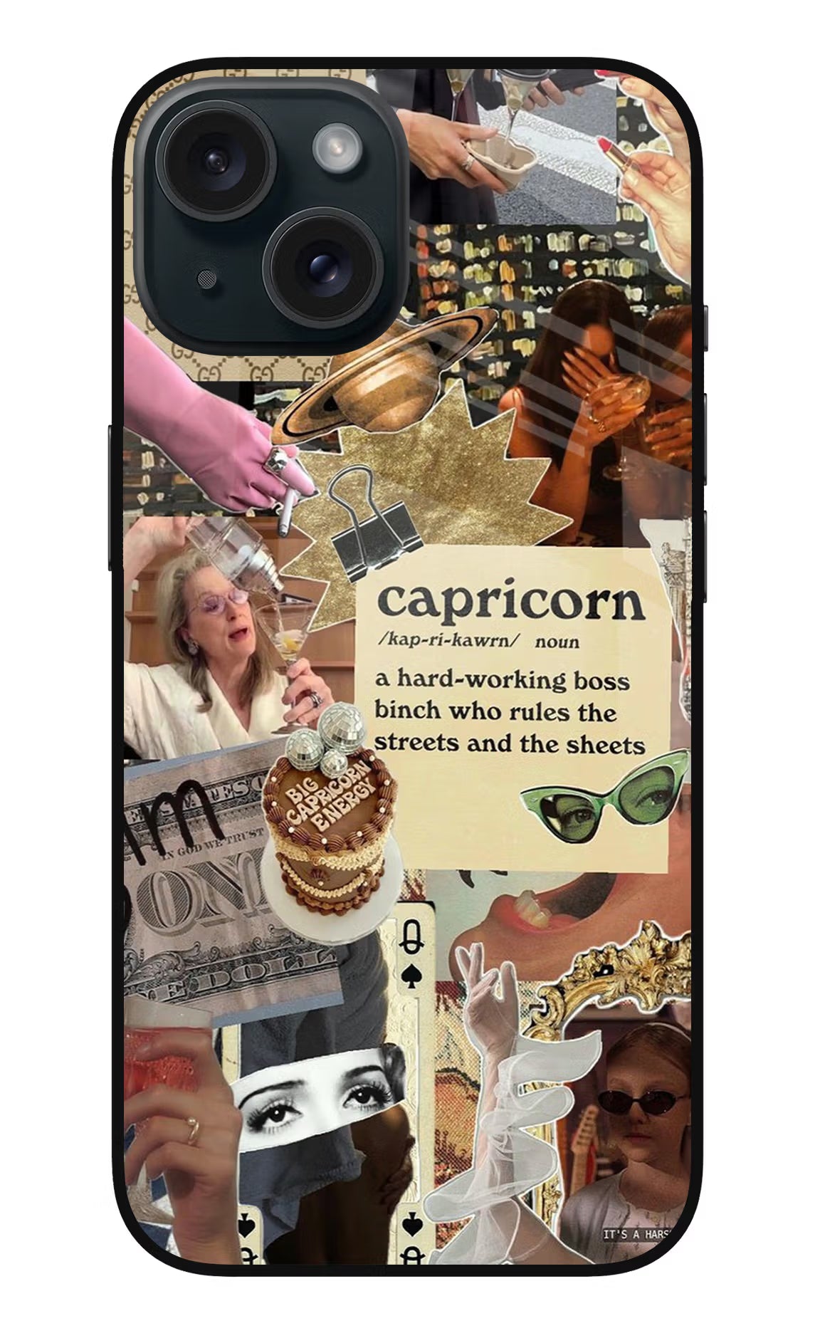 Capricorn Zodiac iPhone 15 Glass Case - Capricorn Zodiac iPhone 15 Glass Case Capricorn Zodiac iPhone 15 Glass Case