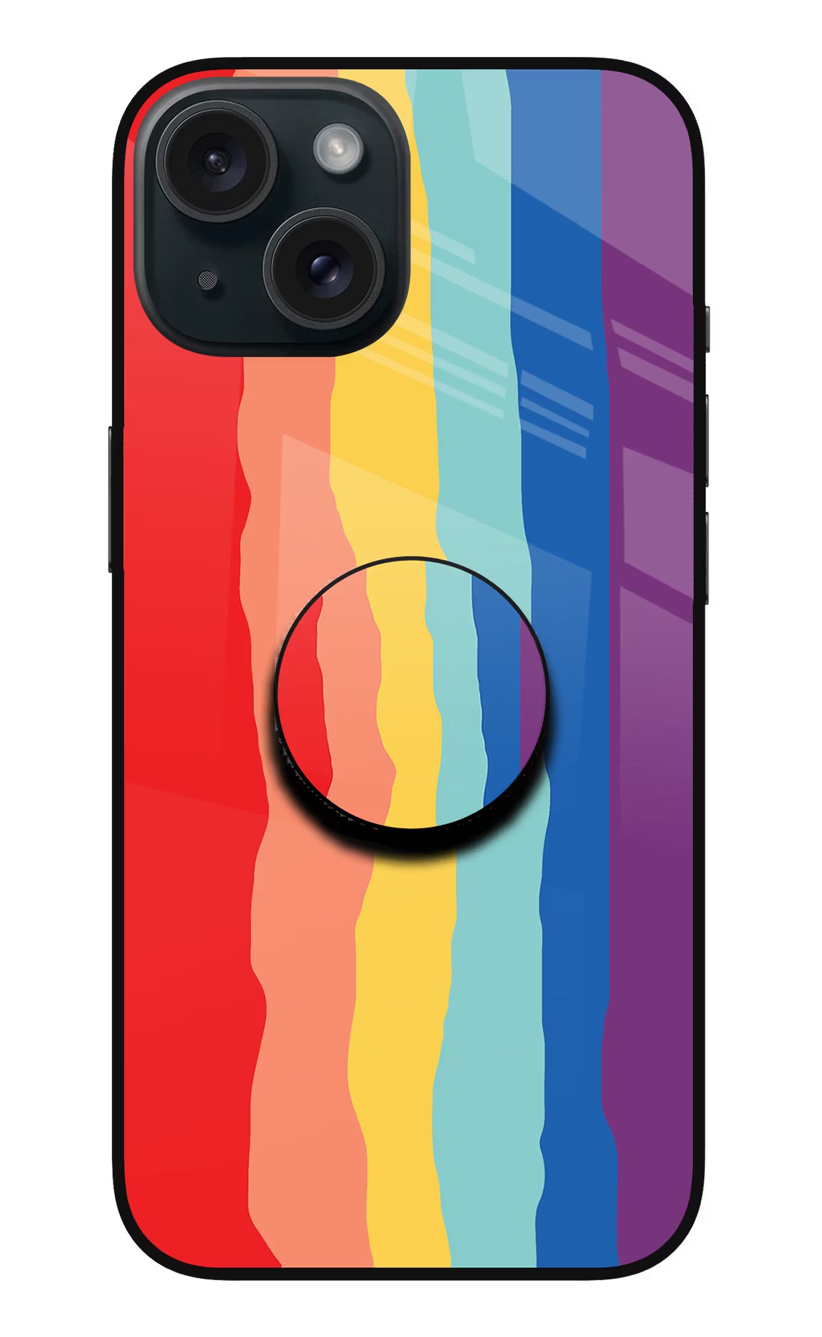 Rainbow iPhone 15 Glass Case - Rainbow iPhone 15 Glass Case Rainbow iPhone 15 Glass Case
