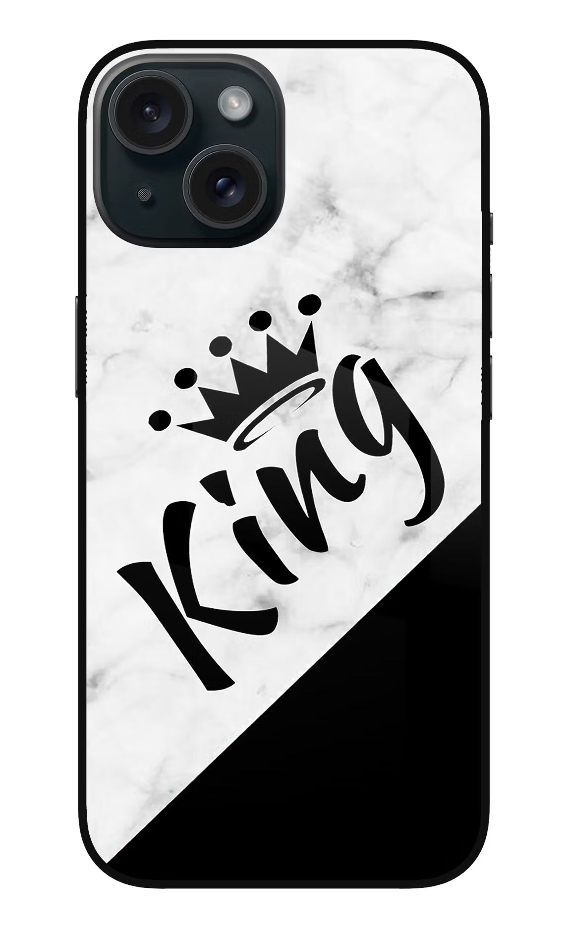 King iPhone 15 Plus Glass Case - King iPhone 15 Plus Glass Case King iPhone 15 Plus Glass Case