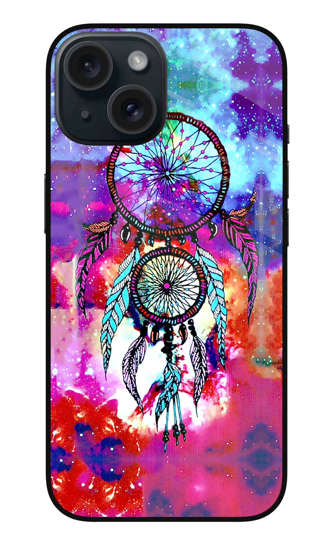Dream Catcher Abstract iPhone 15 Plus Glass Case - Dream Catcher Abstract iPhone 15 Plus Glass Case Dream Catcher Abstract iPhone 15 Plus Glass Case