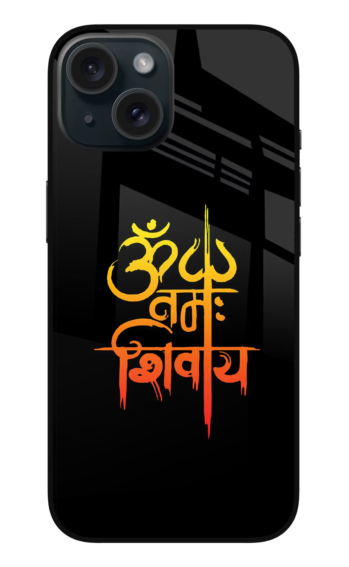 Om Namah Shivay iPhone 15 Plus Glass Case - Om Namah Shivay iPhone 15 Plus Glass Case Om Namah Shivay iPhone 15 Plus Glass Case